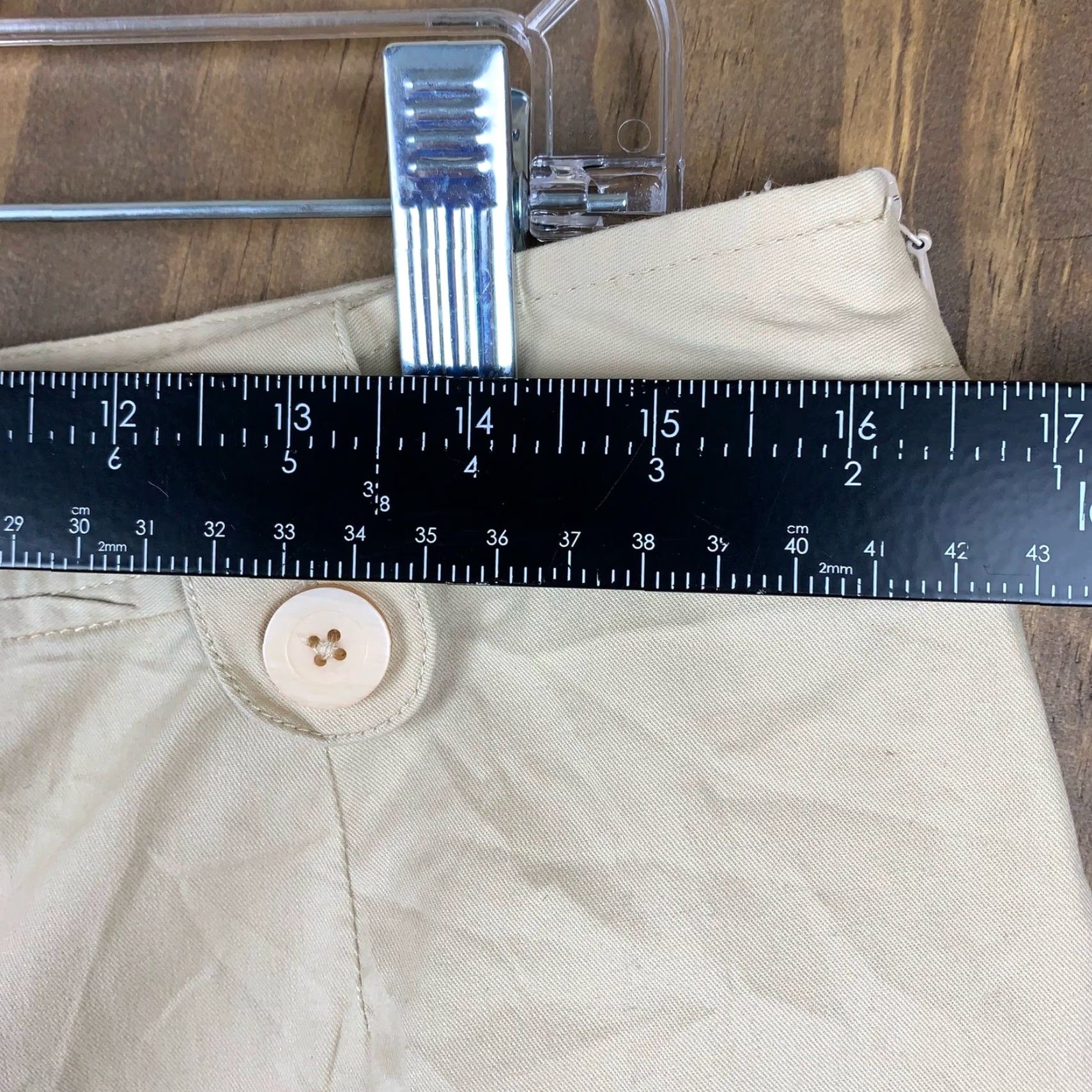Talbots Talbots Women Pants Tan High Rise Pull On Side Zip Cuffed Ankle Stretch 12 Size 24" / US 00 / IT 34 - 6 Thumbnail