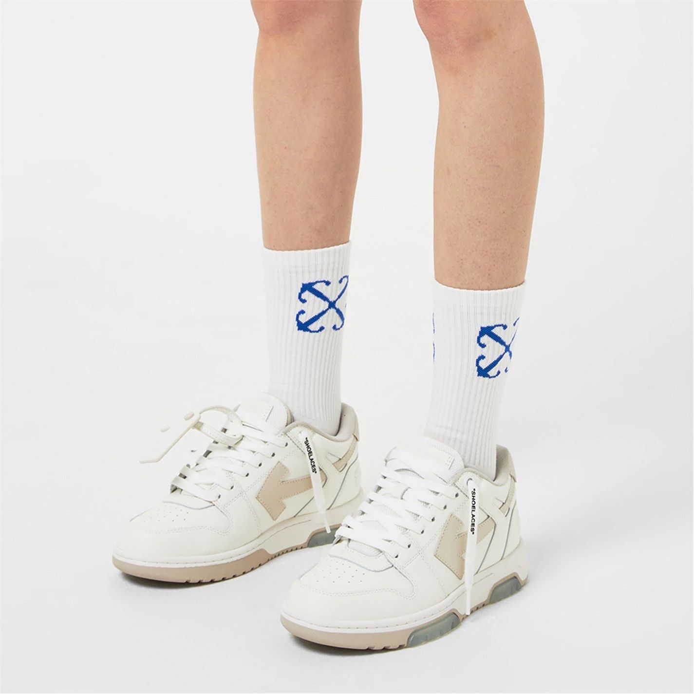 Off-White o1g2r1mq1224 Office Trainer in White & Beige Size US 8 / IT 38 - 5 Thumbnail