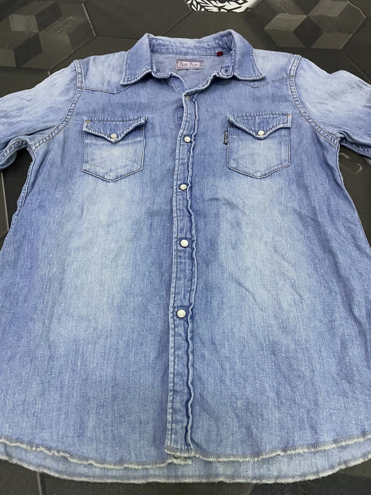 Blue Blue Japan × Indigo × Japanese Brand Blue Blue japan 🇯🇵 jeans shirt Size M / US 6-8 / IT 42-44 - 2 Thumbnail