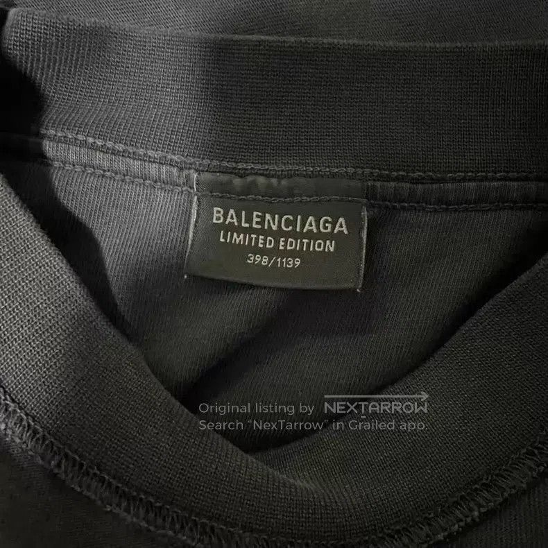 Balenciaga Balenciaga Black Prohibited Band Reversed Short Sleeve Size US S / EU 44-46 / 1 - 3 Thumbnail