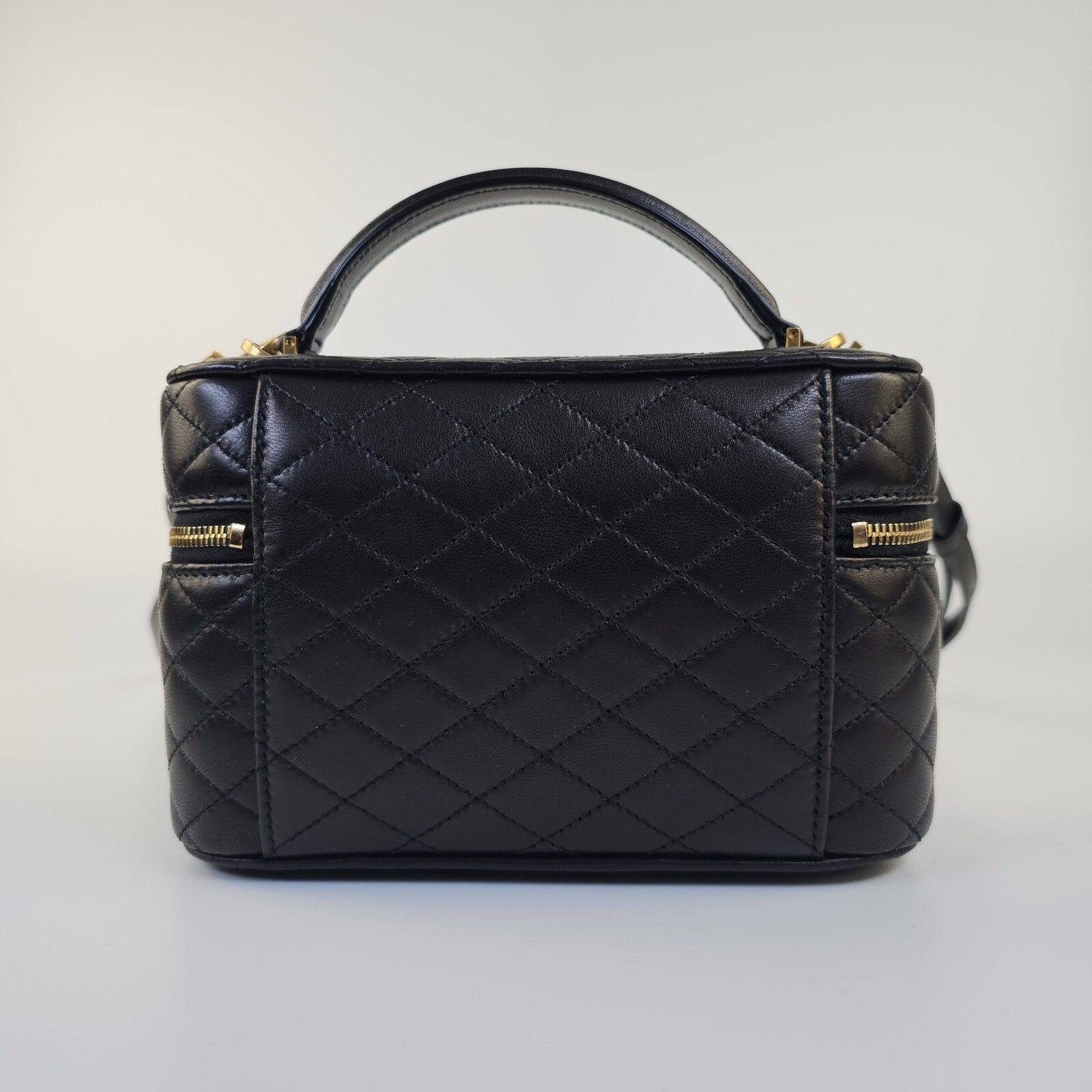 Saint Laurent Paris Saint Laurent Gaby Black Leather Vanity Bag New And Authenti Size ONE SIZE - 7 Thumbnail
