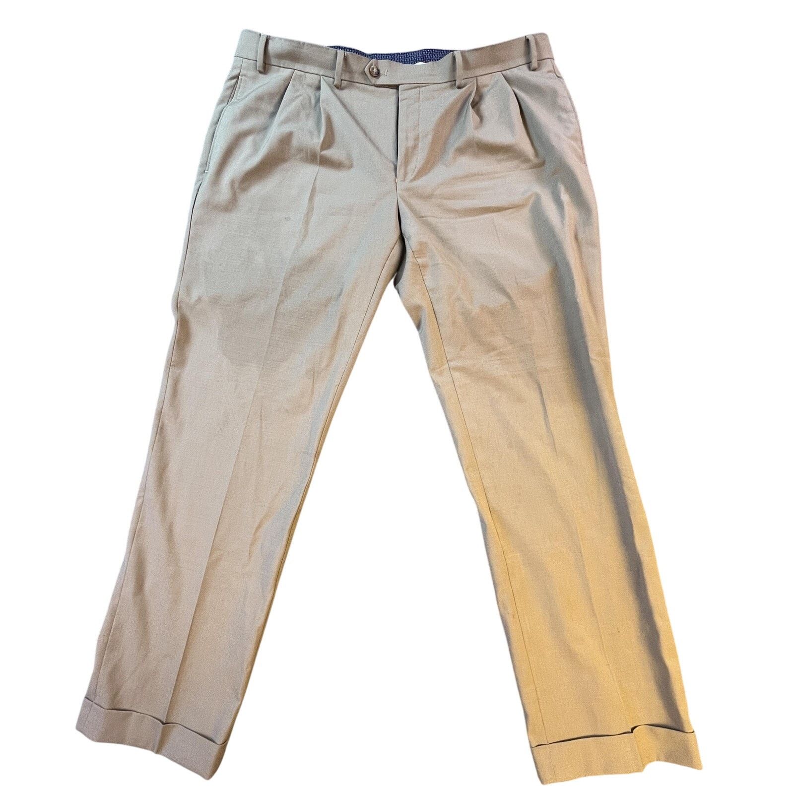 Lauren Ralph Lauren Ralph Lauren Mens Pants Trousers 38x30 Khaki Pleated Wool Size 38R - 1 Thumbnail