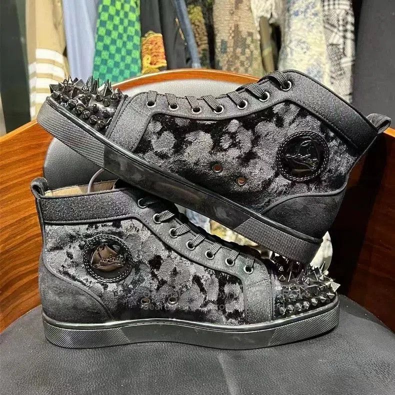 Christian Louboutin Black Studded High. Size US 7.5 / EU 40-41 - 6 Thumbnail