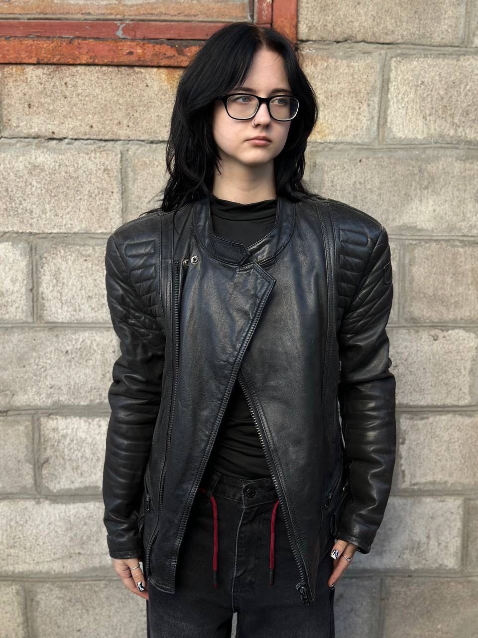 Genuine Leather VTG Moto Leather Jacket Size M Y2K Western 00s USA Hype Tren Size US L / EU 52-54 / 3 - 3 Thumbnail