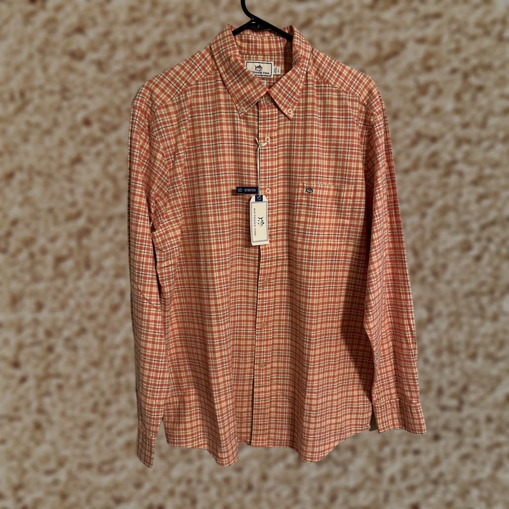 Southern Tide Southern Tide Shirt Mens L Classic Fit Stretch Rouge Red Long Sleeve Button Up Size US L / EU 52-54 / 3 - 1 Thumbnail