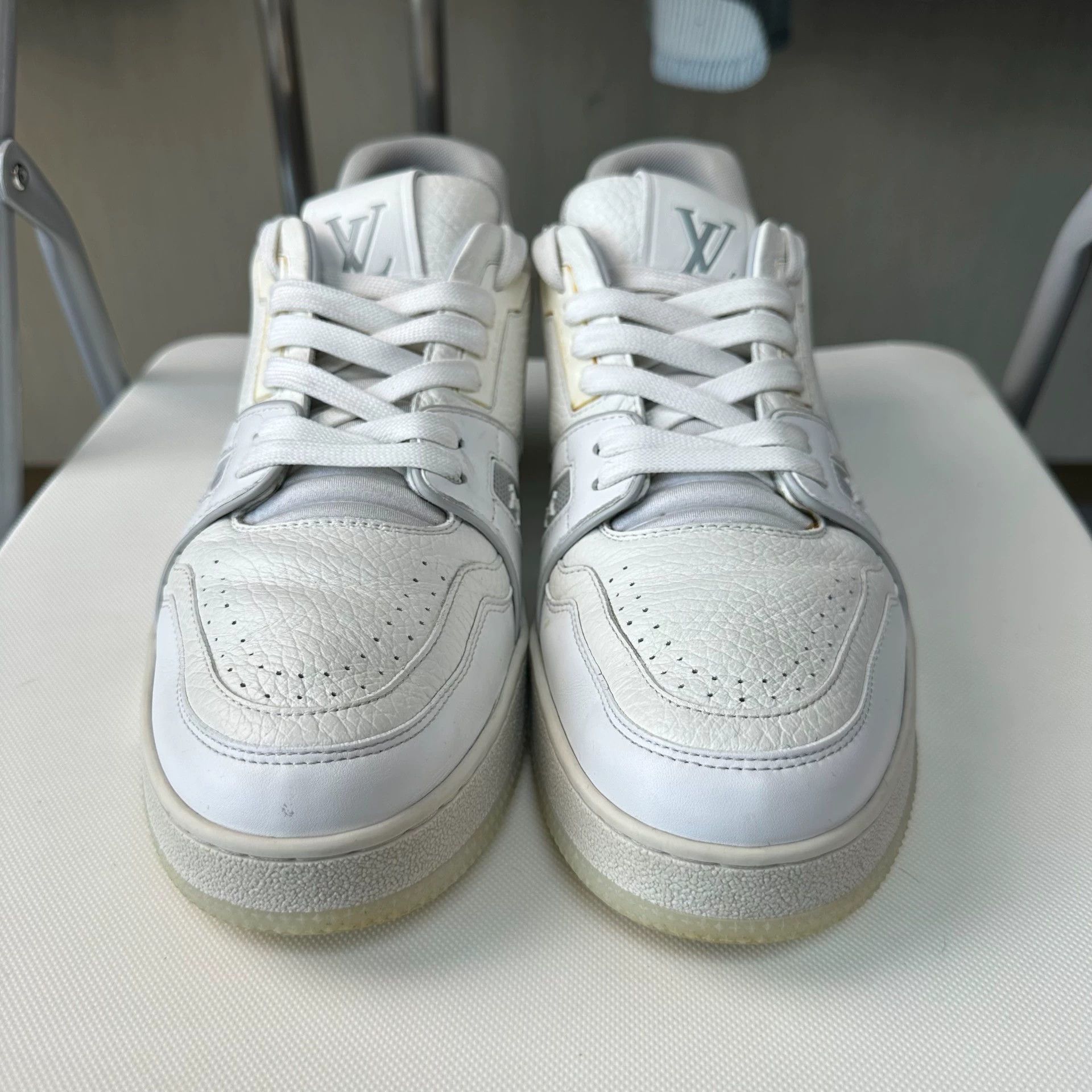 Louis Vuitton LOUIS VUITTON Trainer Unisex White Cement Low-Top 42.5 Size US 9.5 / EU 42-43 - 2 Thumbnail