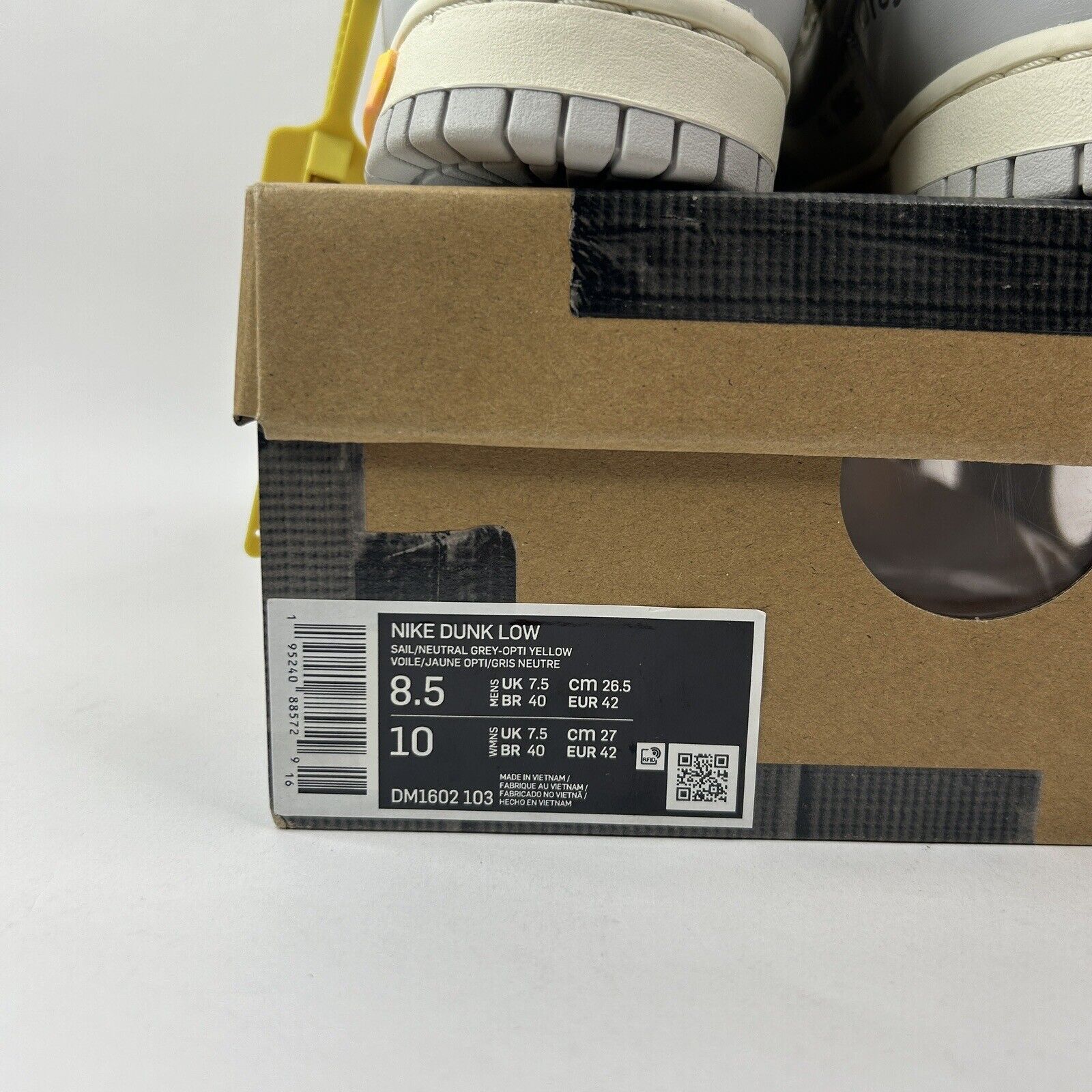 Nike Nike Dunk Low x Off-White Lot 29 of 50 “Sail/Neutral Gray” Size US 8.5 / EU 41-42 - 5 Thumbnail