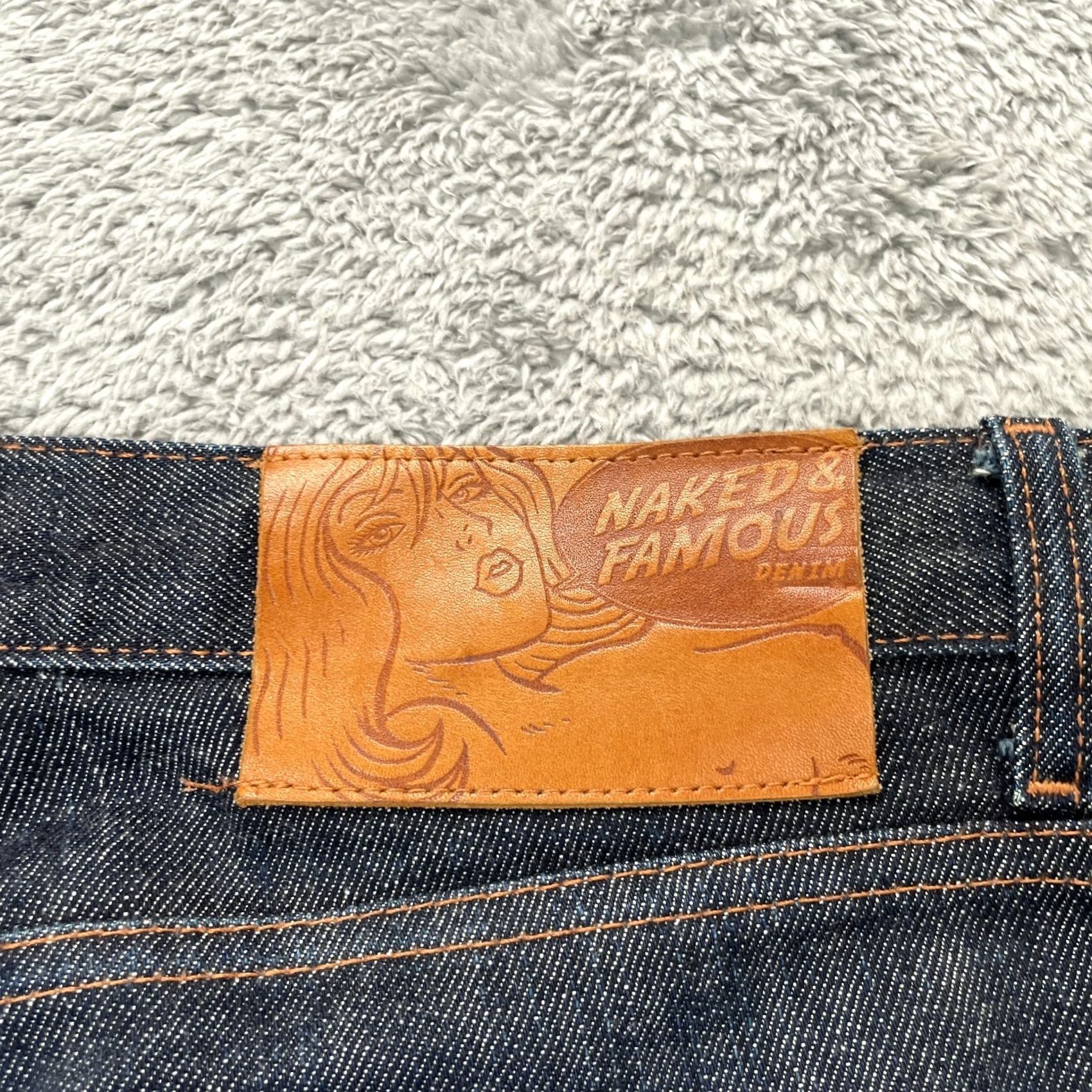 Vintage Naked & Famous Denim Jeans Mens 30x29 Blue Indigo Selvedge Skinny Denim Cotton Size US 30 / EU 46 - 5 Thumbnail