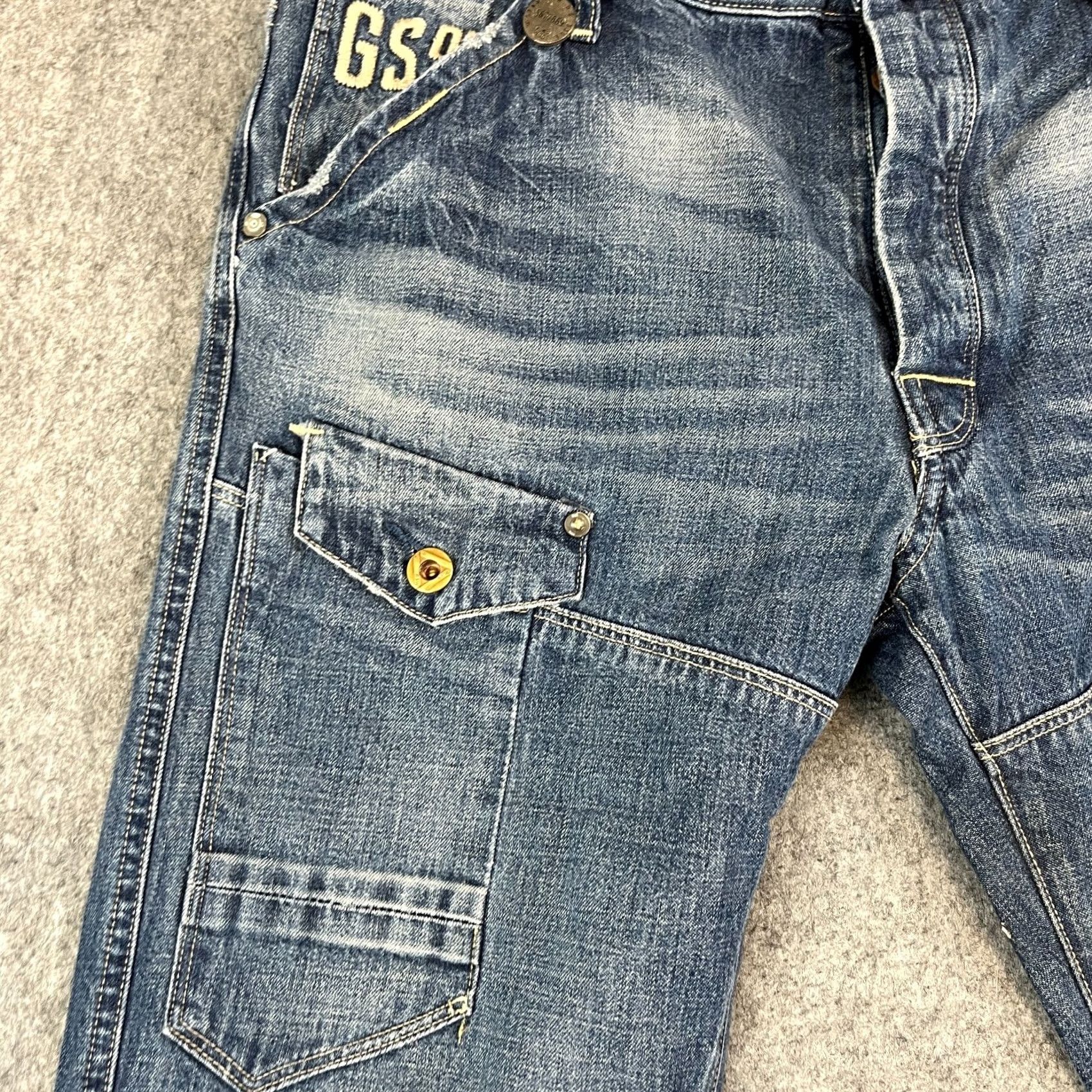 G-Star G-Star Jeans Tapered 3D 34 34 Blue Whiskers Cargo Double Knee Mens Shirt? Size US 34 / EU 50 - 7 Thumbnail