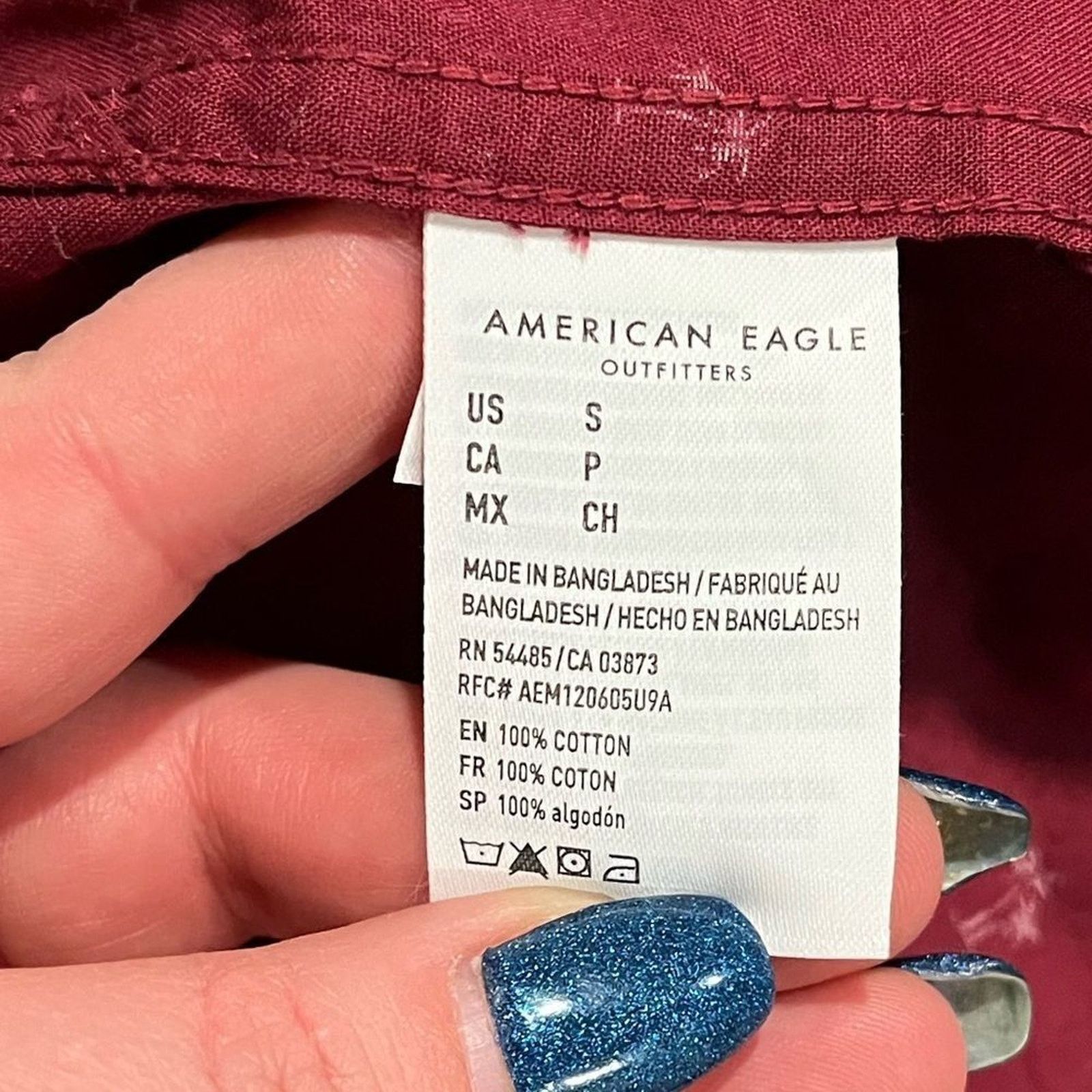 American Eagle Outfitters American Eagle Button Up Shirt Short Sleeves Collared S Size US S / EU 44-46 / 1 - 2 Thumbnail