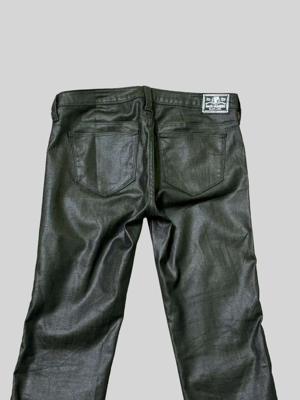 Designer × Japanese Brand × Vintage BACK NUMBER Rick Owens Style Waxed Low Rise Denim Size US 28 / EU 44 - 8 Thumbnail