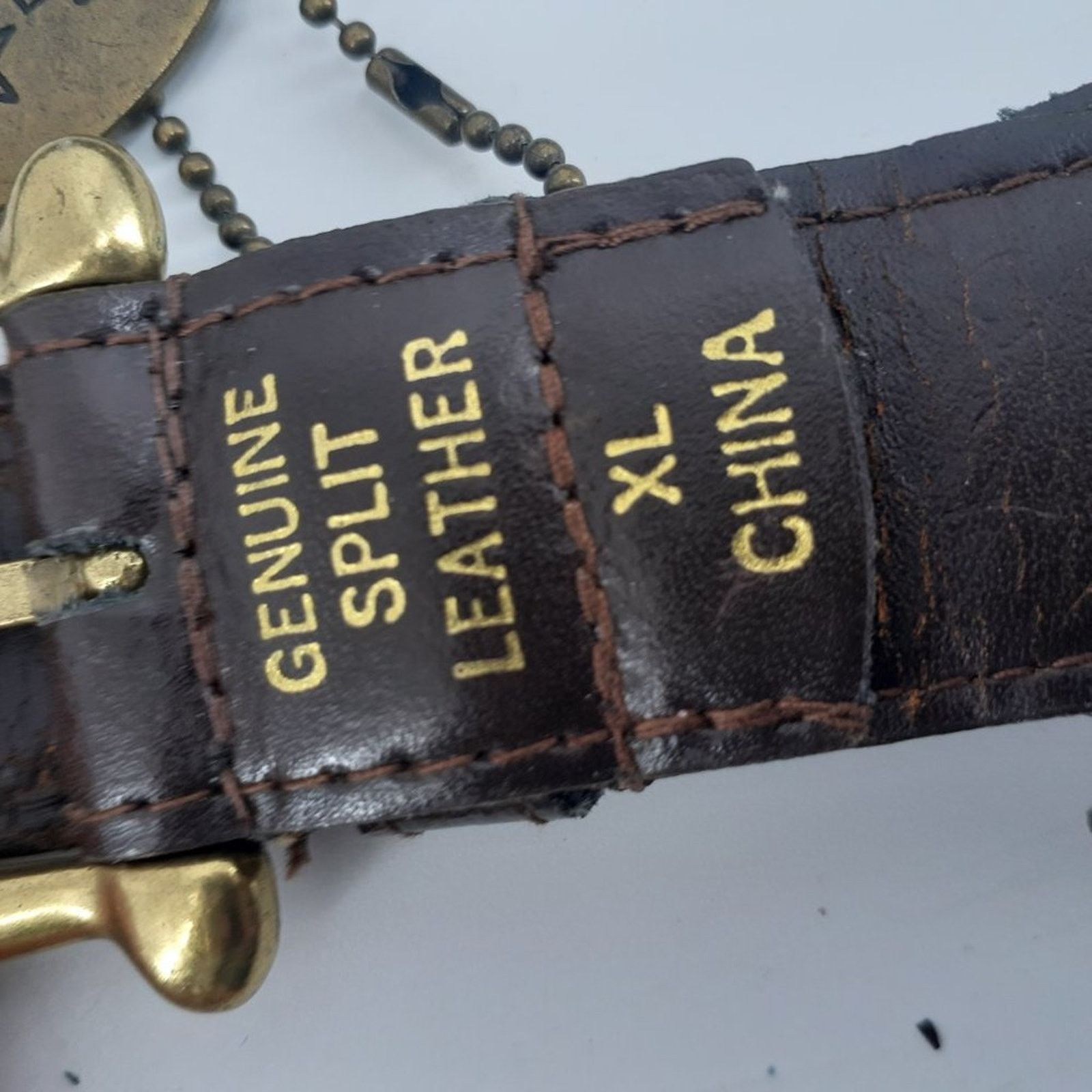 Faded Glory Faded Glory XL Dark Brown Genuine Leather Links Casual Y2K Size ONE SIZE - 8 Thumbnail