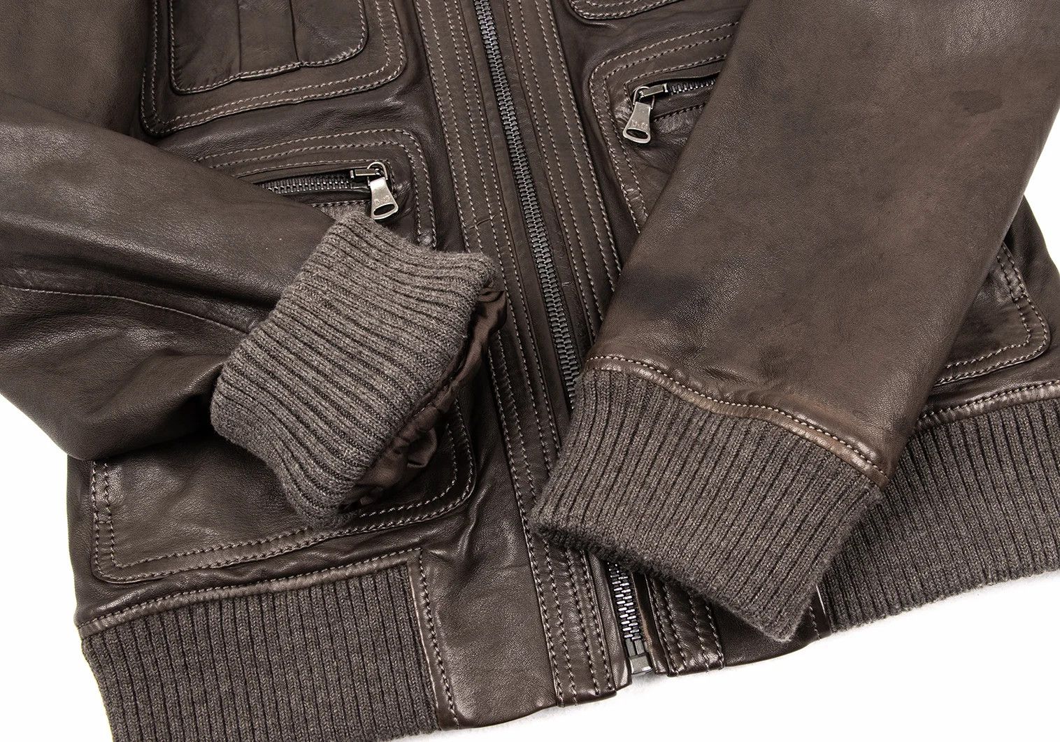 Dolce & Gabbana Pocket Design Quilted Lining Lambskin Leather Blouson Brown Size US S / EU 44-46 / 1 - 8 Thumbnail