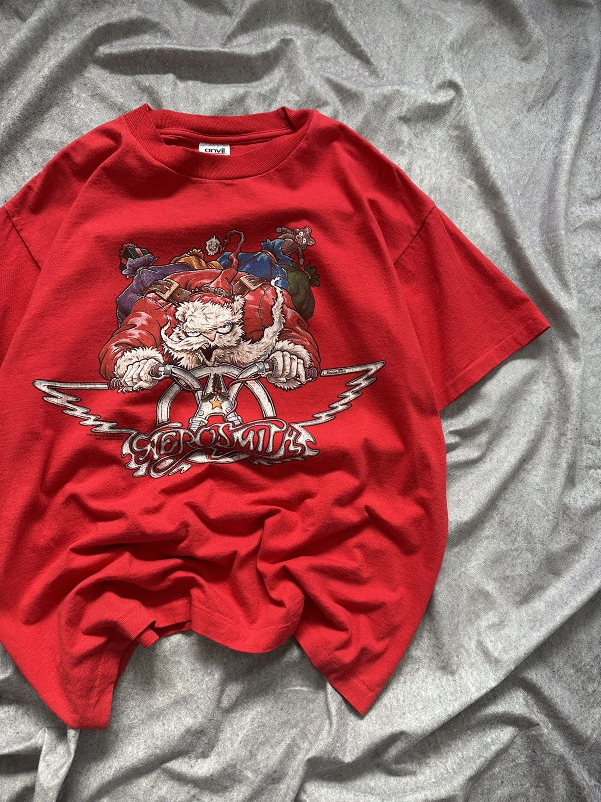 Band Tees Aerosmith Get A Grip Santa Shirt Tee 1994 Size US L / EU 52-54 / 3 - 3 Thumbnail