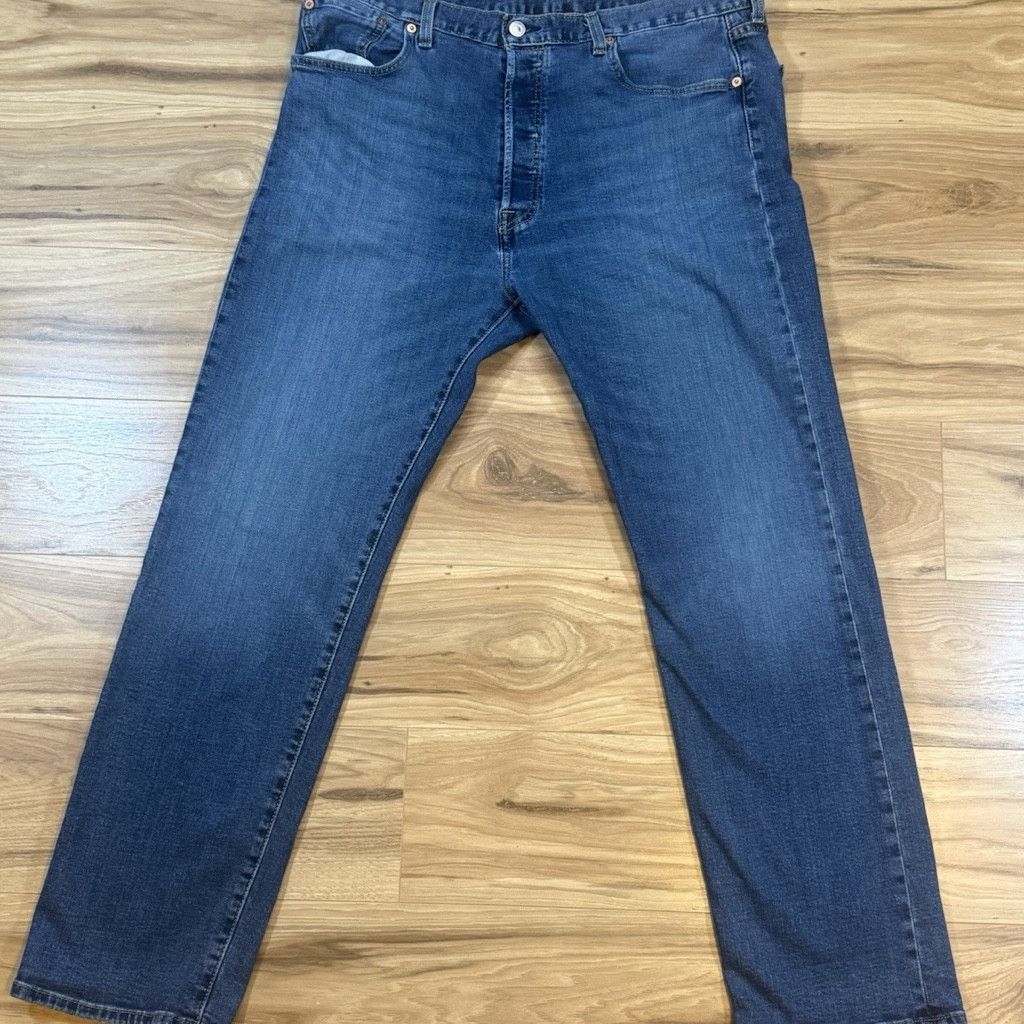 Levi's Levi’s 501 Men’s Jeans W38 L32 Blue Button Fly Straight Leg Size US 38 / EU 54 - 1 Thumbnail
