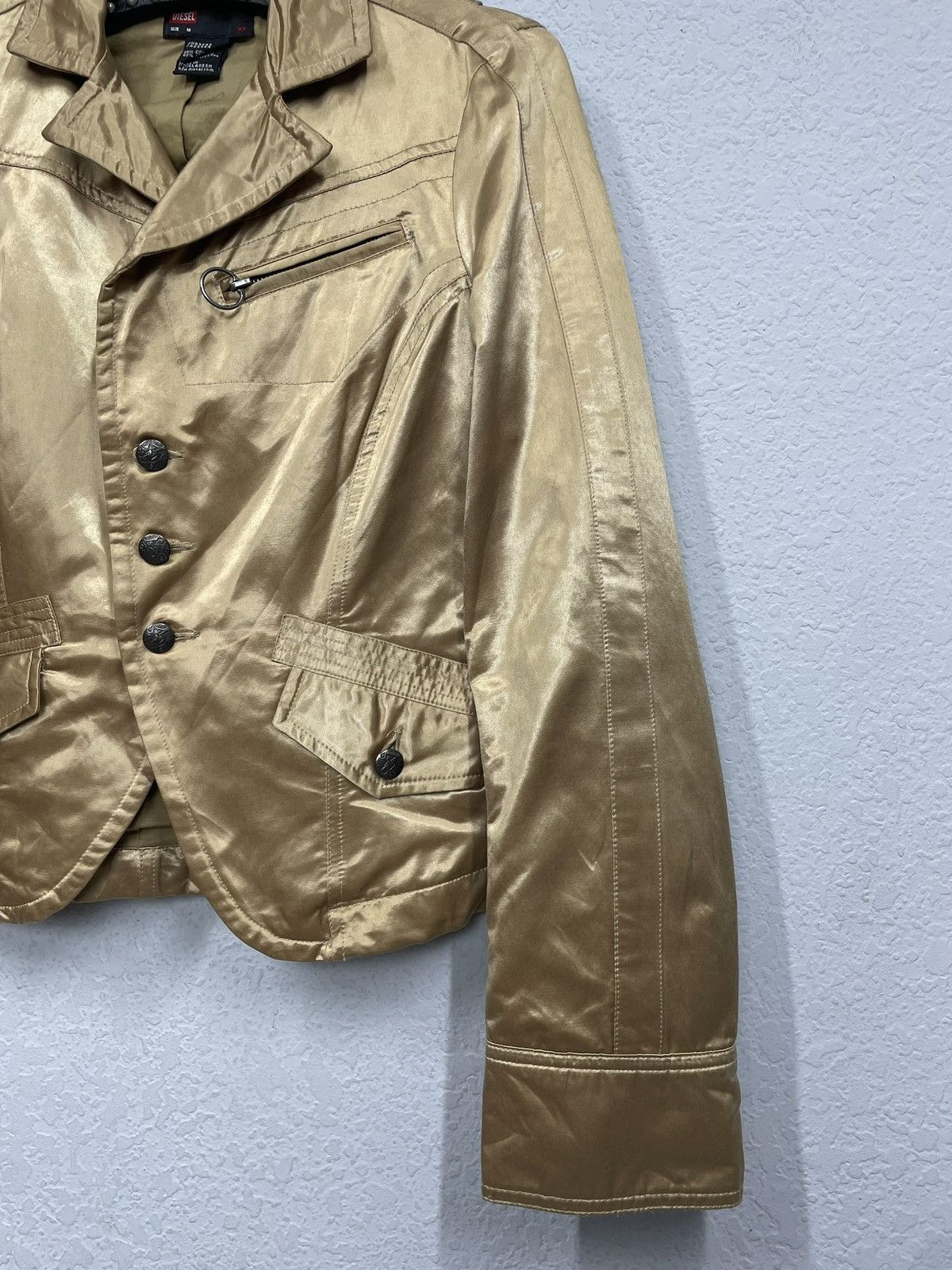 Diesel Retro Diesel front logo retro satin blazer jacket japanese Size M / US 6-8 / IT 42-44 - 3 Thumbnail