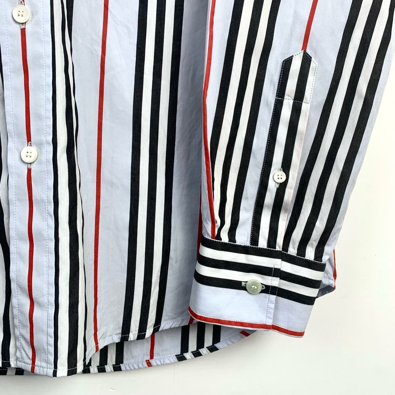 Burberry Burberry Striped Long Sleeve Shirt S Size - Black/Red/White Size US S / EU 44-46 / 1 - 4 Thumbnail