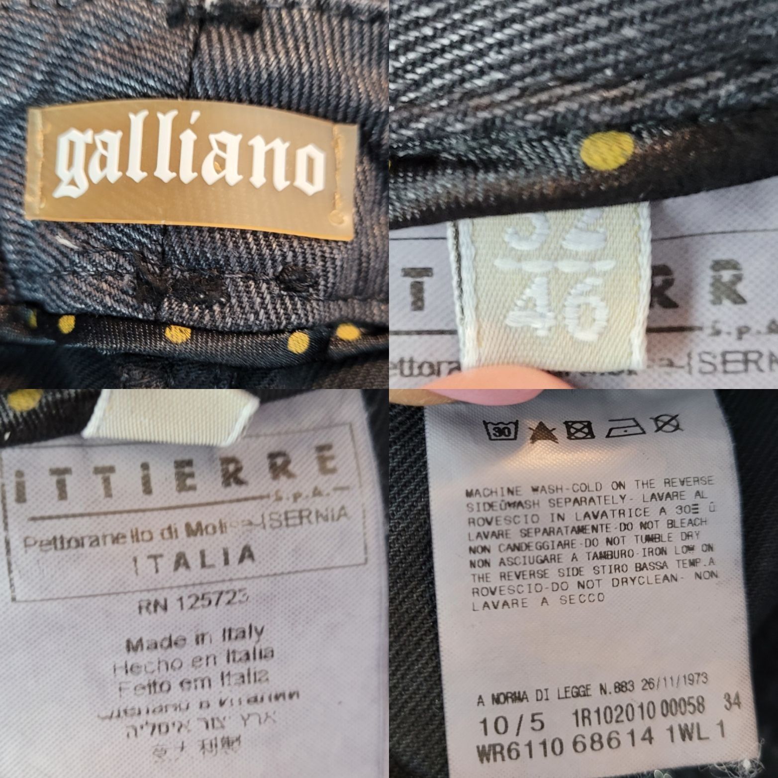 John Galliano Galliano Black Waxed Moto Jeans 32 Ankle Zip Pockets Militar Size 32" / US 10 / IT 46 - 3 Thumbnail