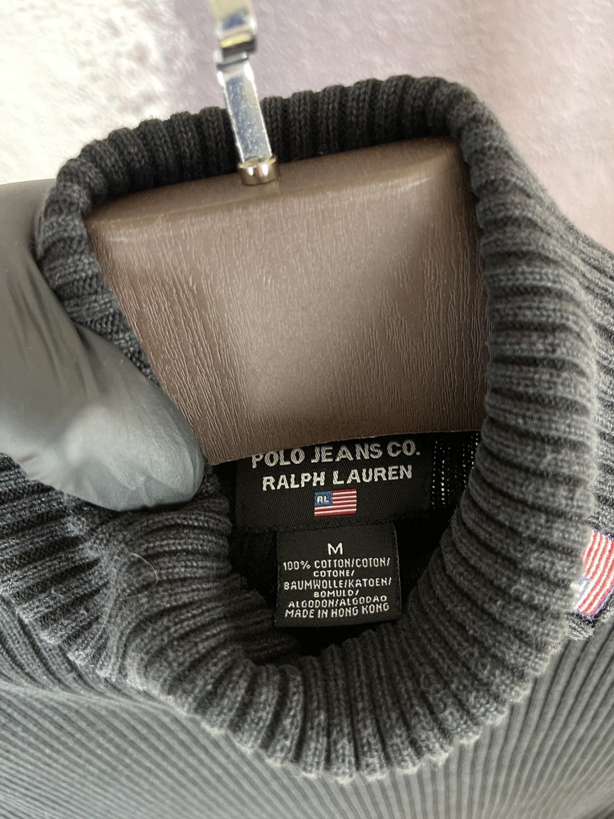 Polo Ralph Lauren Polo Jeans company Ralph Lauren black turtleneck logo knit Size M / US 6-8 / IT 42-44 - 8 Thumbnail