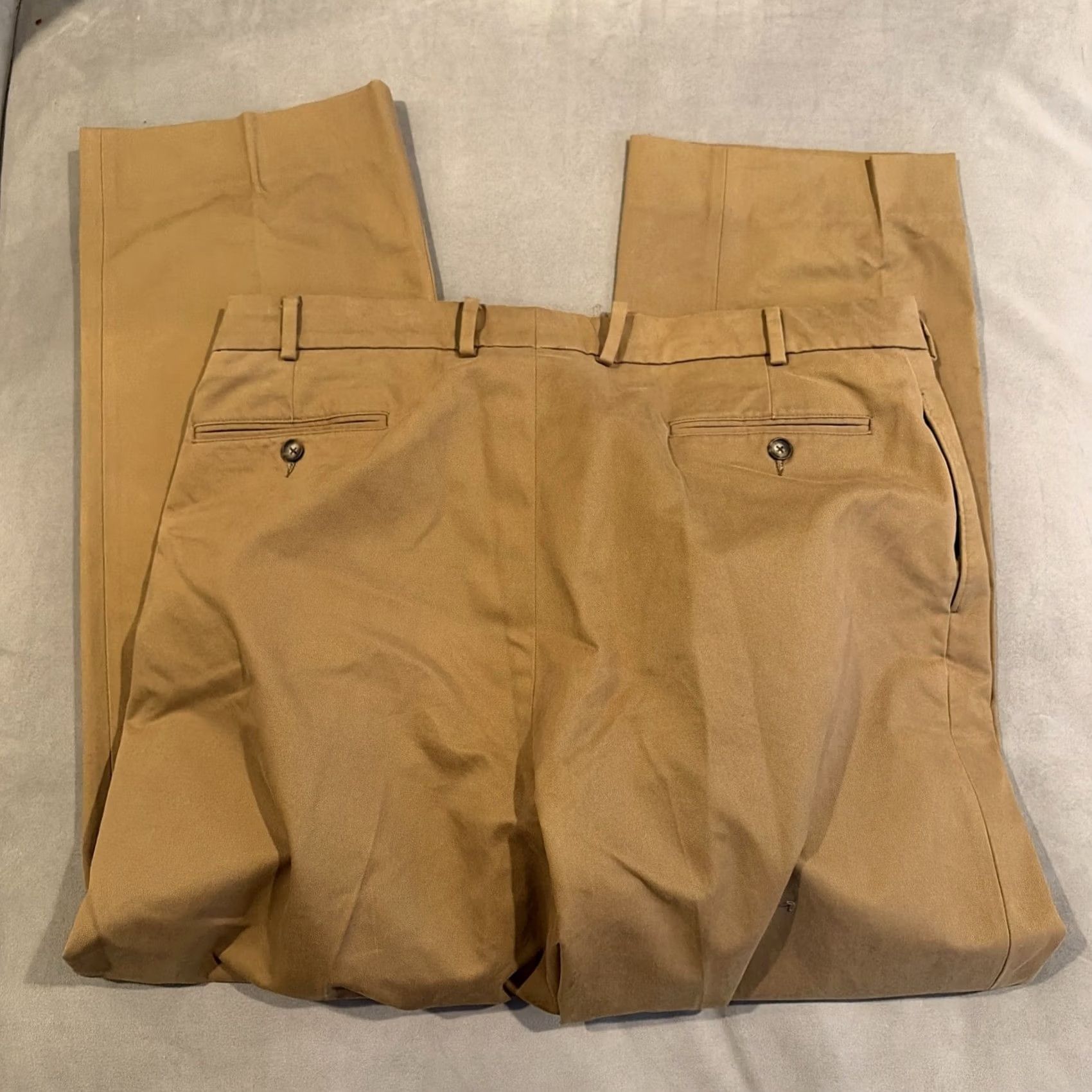 Vintage O'Connell's Brisbane Moss Heavy Cotton Twill Flat Front Pants 40" X 30" Brown Cotton Men Pants Slit Pockets Flat Front Slacks Chino Regular Mens Size US 40 / EU 56 - 7 Thumbnail