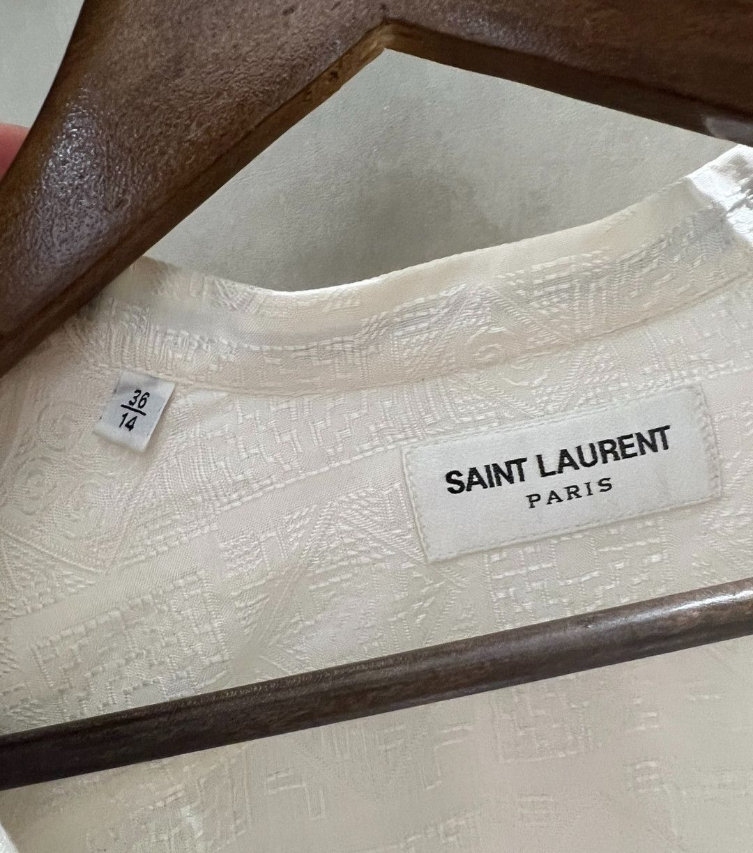 Saint Laurent Paris Saint Laurent Dark pattern laced long sleeve shirt-2505 Size US S / EU 44-46 / 1 - 3 Thumbnail