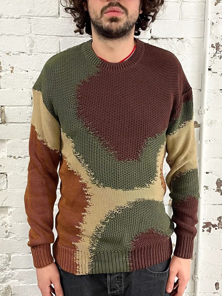 Dolce & Gabbana 2010s Dolce & Gabbana Green & Brown Abstract Knit Sweater Size US M / EU 48-50 / 2 - 2 Thumbnail