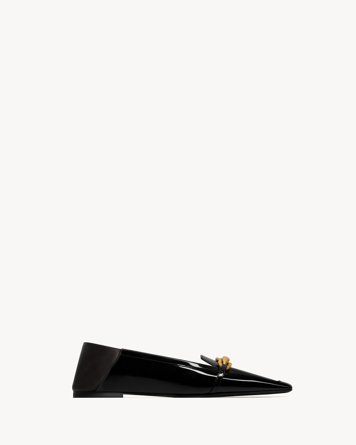 Saint Laurent Paris oc11z1125 Le Maillon Slippers in Patent Leather in Black Size US 8.5 / IT 38.5 - 3 Thumbnail