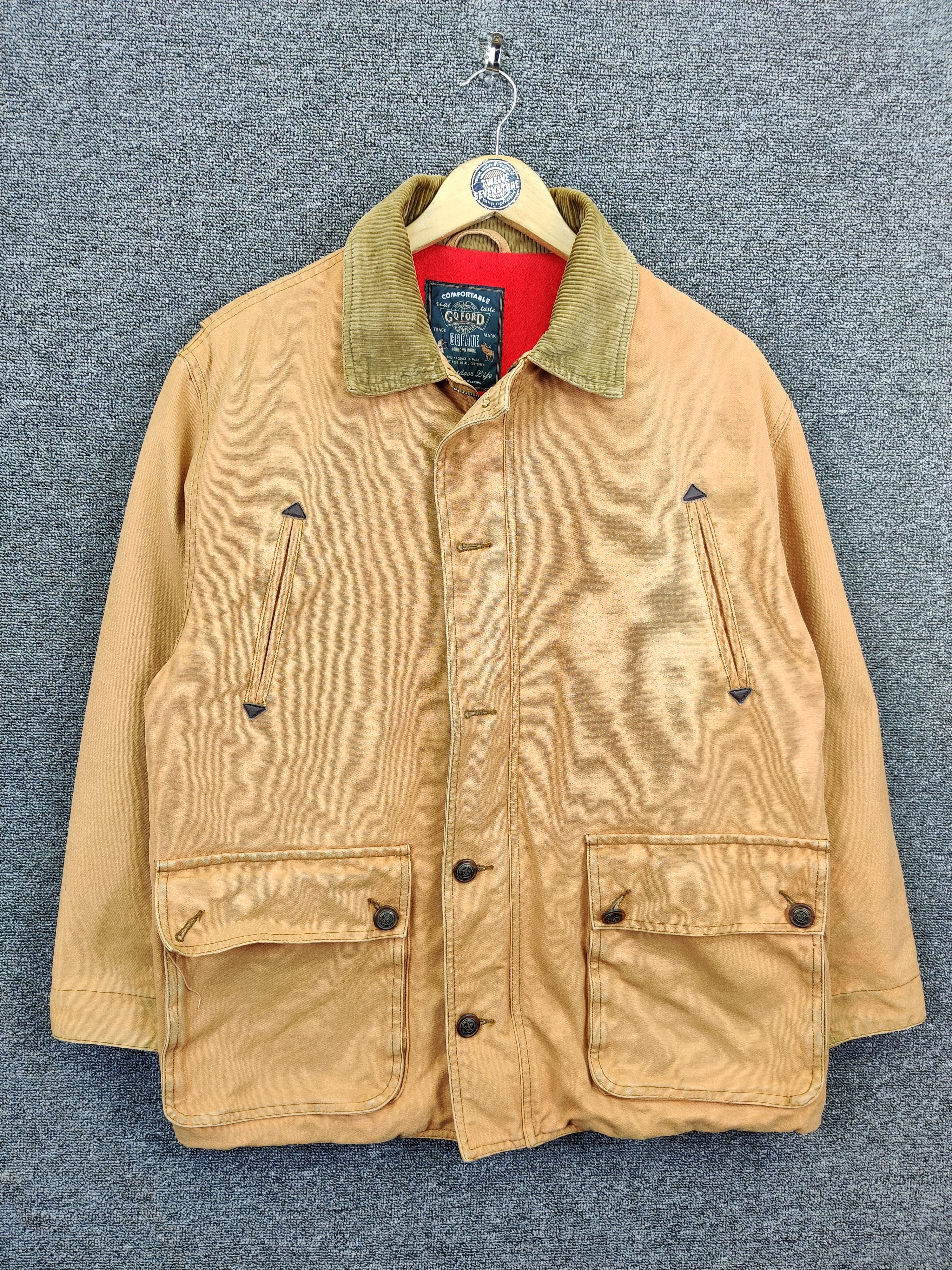 Japanese Brand Vintage 90's Go Ford Canvas Jacket Size US L / EU 52-54 / 3 - 1 Thumbnail