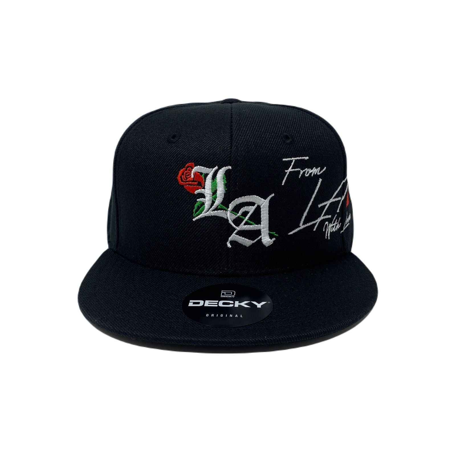 Other Los Angeles Old English Rose With Love Snapback Hat BLACK Size ONE SIZE - 4 Thumbnail