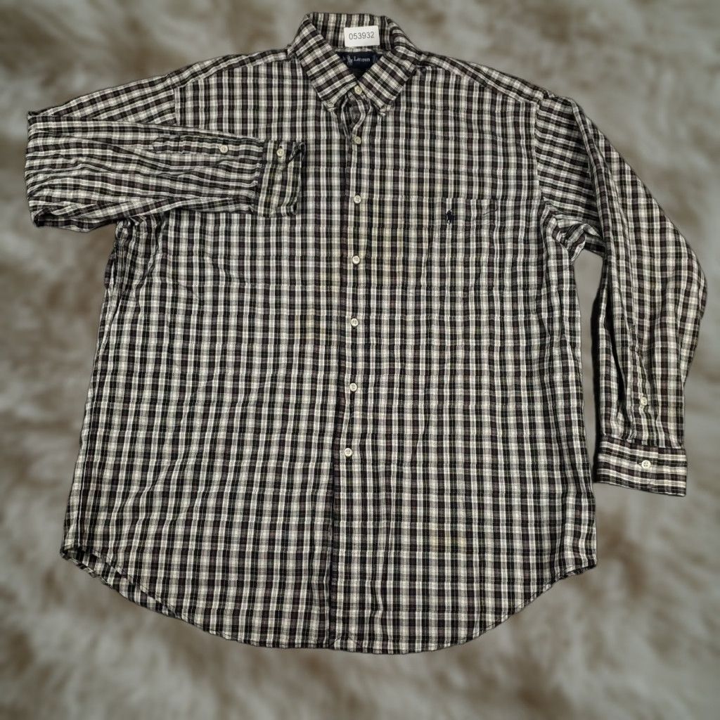 Ralph Lauren Ralph Lauren Shirt Mens Large Blue Plaid Button-Up Long Sleeve Casual Classic Preppy American Logo Pocket, 100% Cotton, Regular Fit Size US L / EU 52-54 / 3 - 1 Thumbnail