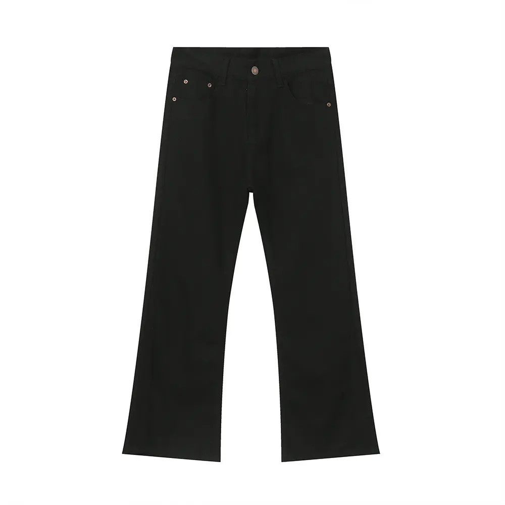 Japanese Brand Retro micro flared solid color jeans Size US 32 / EU 48 - 4 Thumbnail