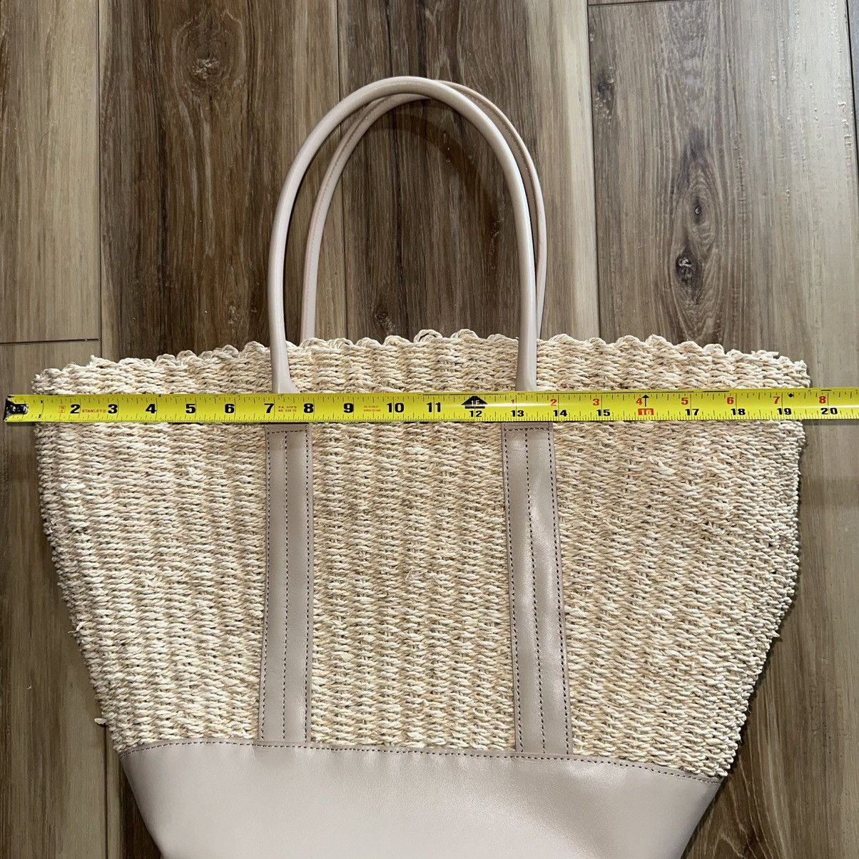 Vineyard Vines Vineyard Vines Leather Detailed Woven Straw Tote Bag Size ONE SIZE - 9 Thumbnail