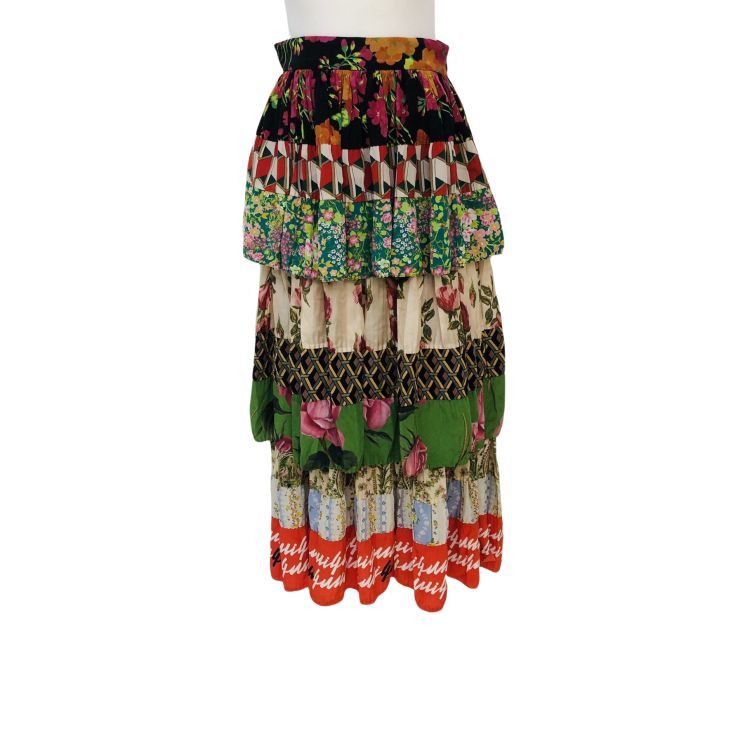 Gucci Gucci Floral Tiered Maxi Skirt Size 38 Size 26" / US 2 / IT 38 - 1 Thumbnail