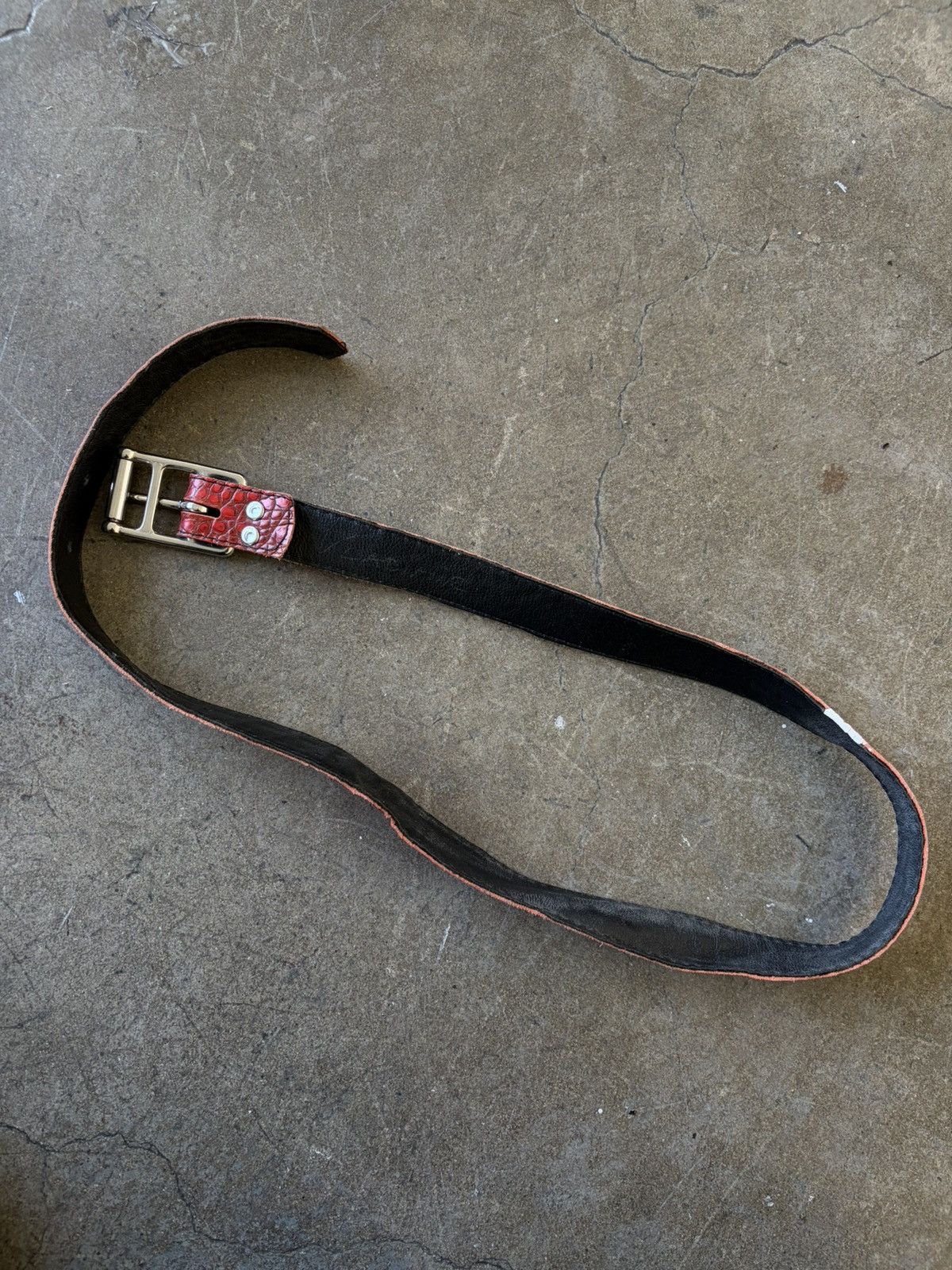 Vintage VINTAGE RED SNAKESKIN BELT Size ONE SIZE - 5 Thumbnail