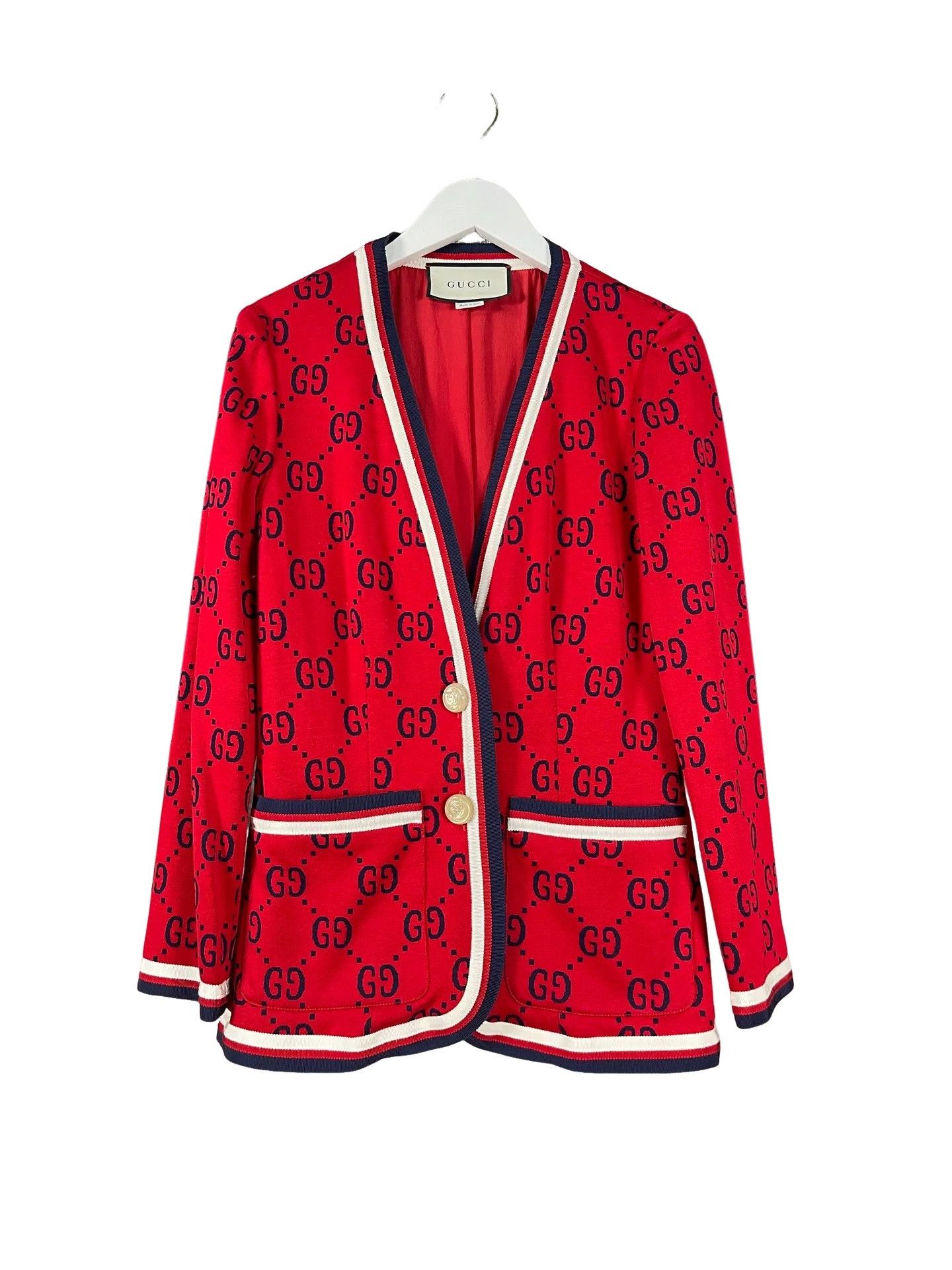 Gucci Gucci GG Monogram Cardigan XXS Size US XXS / EU 40 - 1 Thumbnail