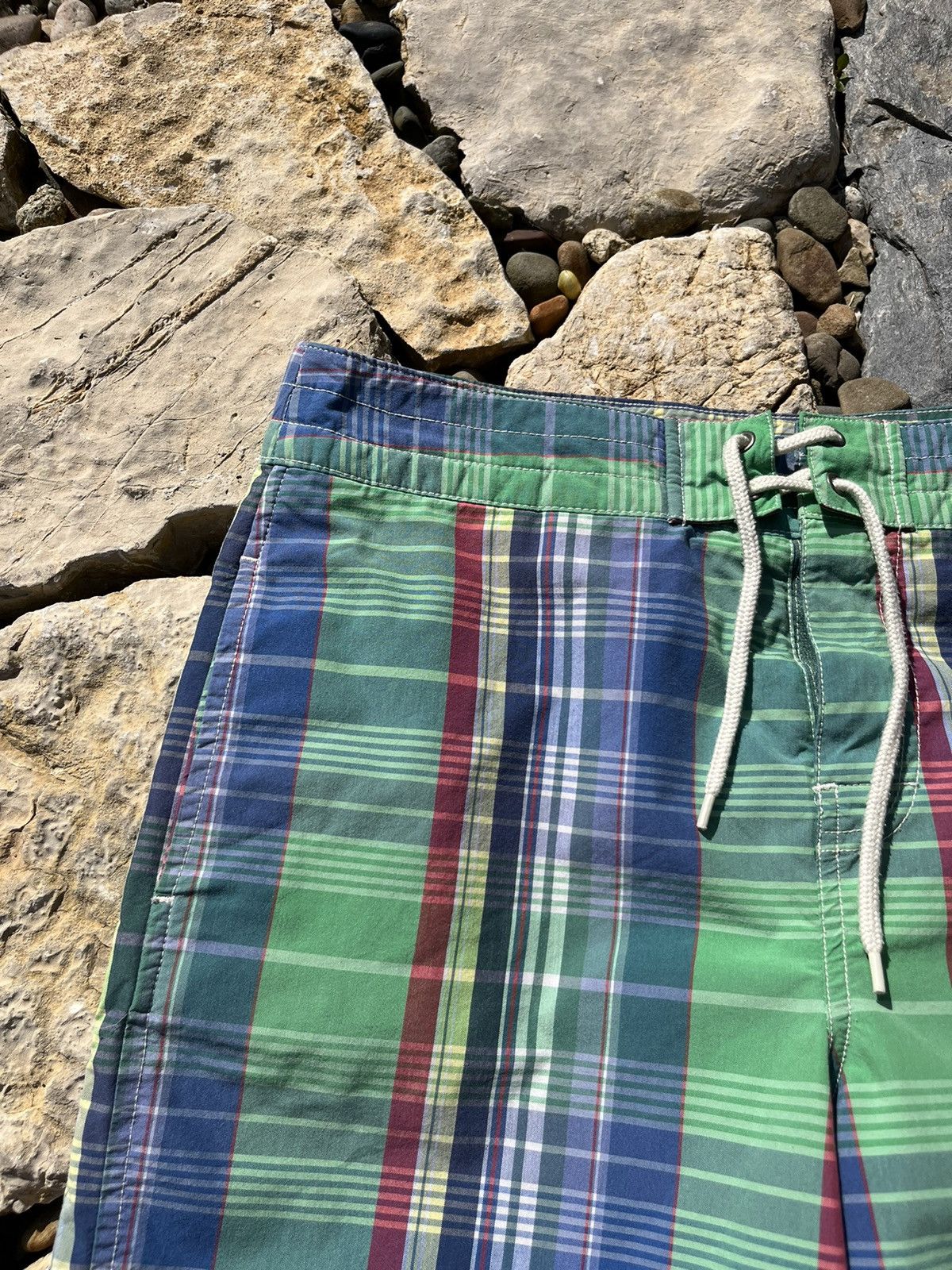 Polo Ralph Lauren × Ralph Lauren × Vintage Vintage 90s Polo Ralph Lauren plaid checked swim shorts pant Size 30" / US 8 / IT 44 - 5 Thumbnail