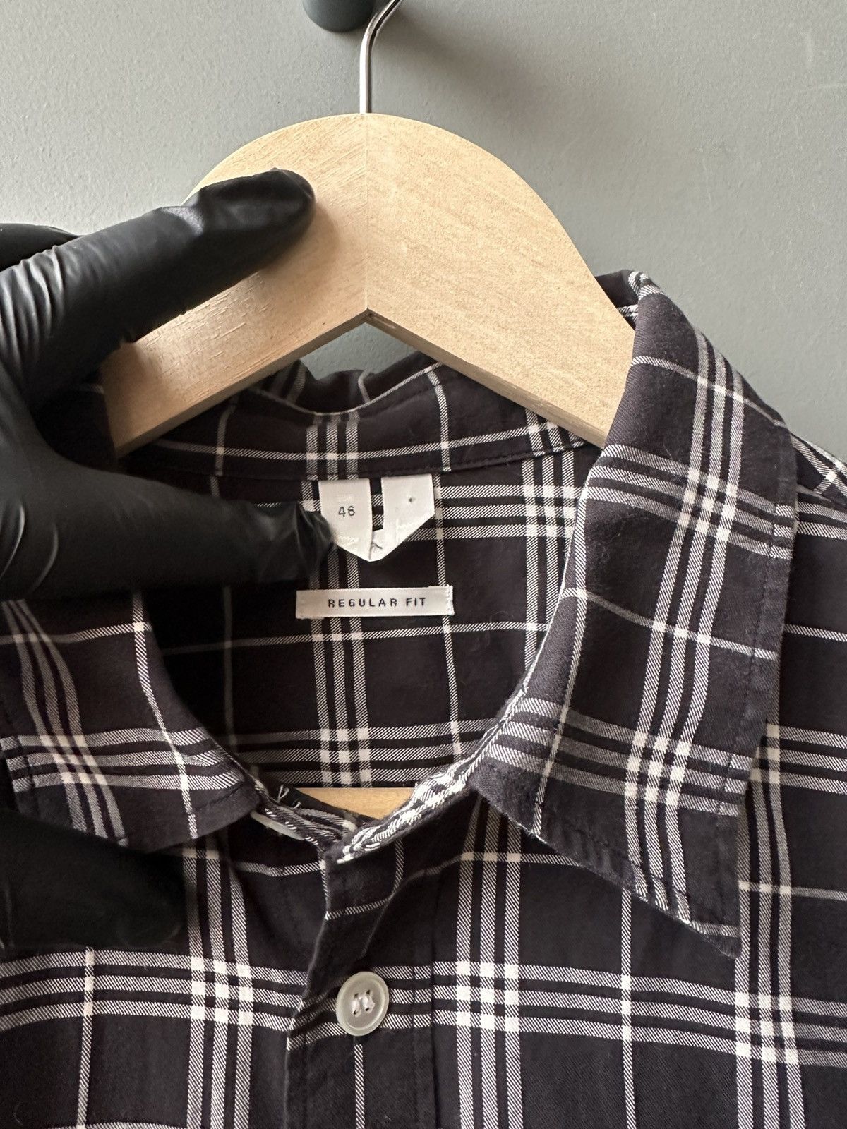 Arket Arket Black White Check Cotton Shirt Size 46 Size US M / EU 48-50 / 2 - 3 Thumbnail