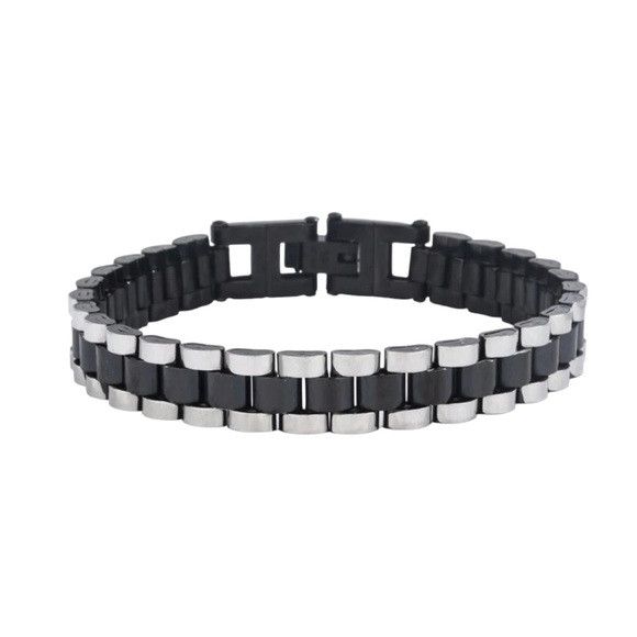 Other Men Fashionable Business Style Stainless Steel Bracelet Size ONE SIZE - 1 Thumbnail