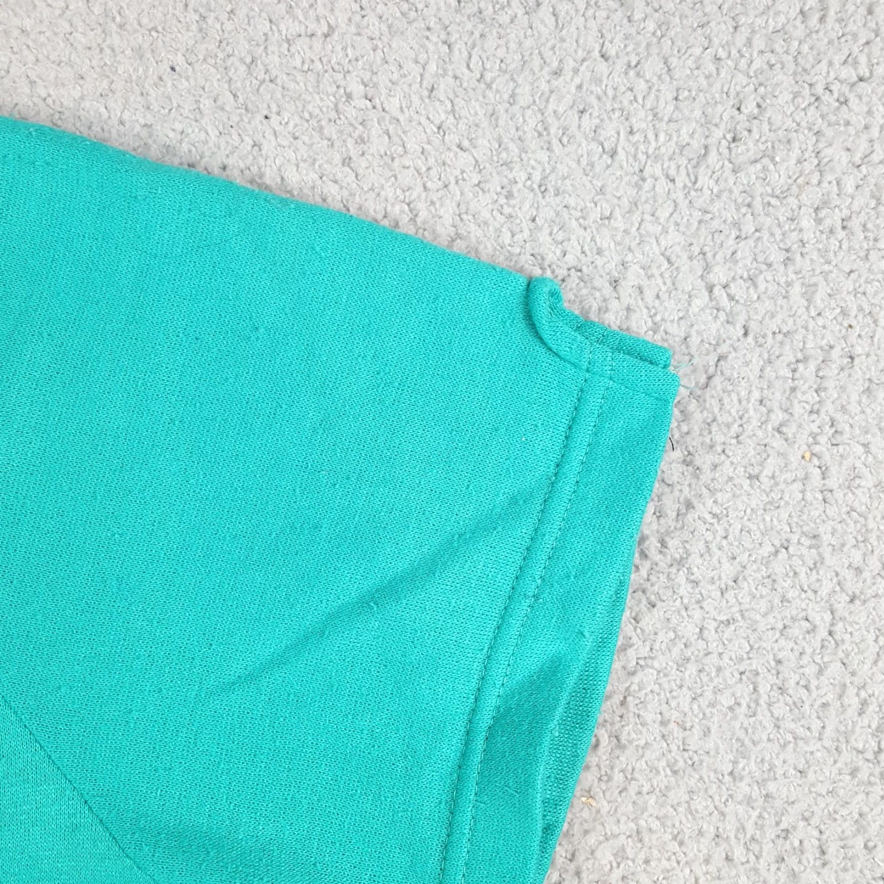 Altea VINTAGE 80s Short Sleeve Raglan Teal Fleece Size M Crewneck Sweatshirt Pullover Womens Athletic Casual Cresland Size M / US 6-8 / IT 42-44 - 4 Thumbnail
