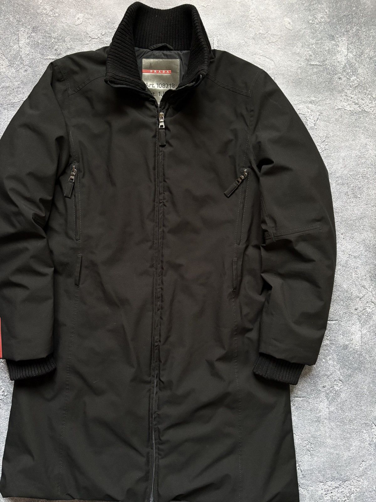 Prada Vintage Prada Red Tab Luxury Women’s Black Parka Size 44 Size M / US 6-8 / IT 42-44 - 3 Thumbnail