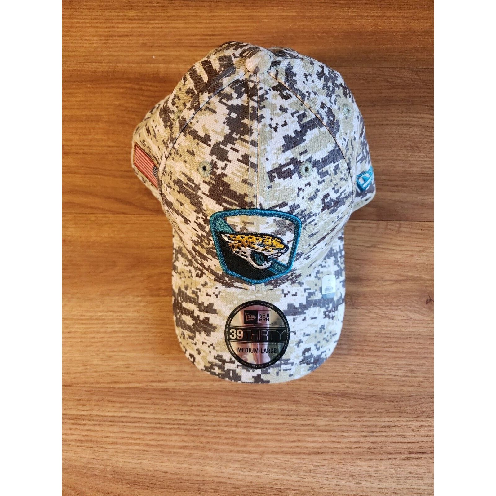 New Era Jacksonville Jaguars New Era 39THIRTY Hat Camo Fitted M/L Size ONE SIZE - 2 Thumbnail