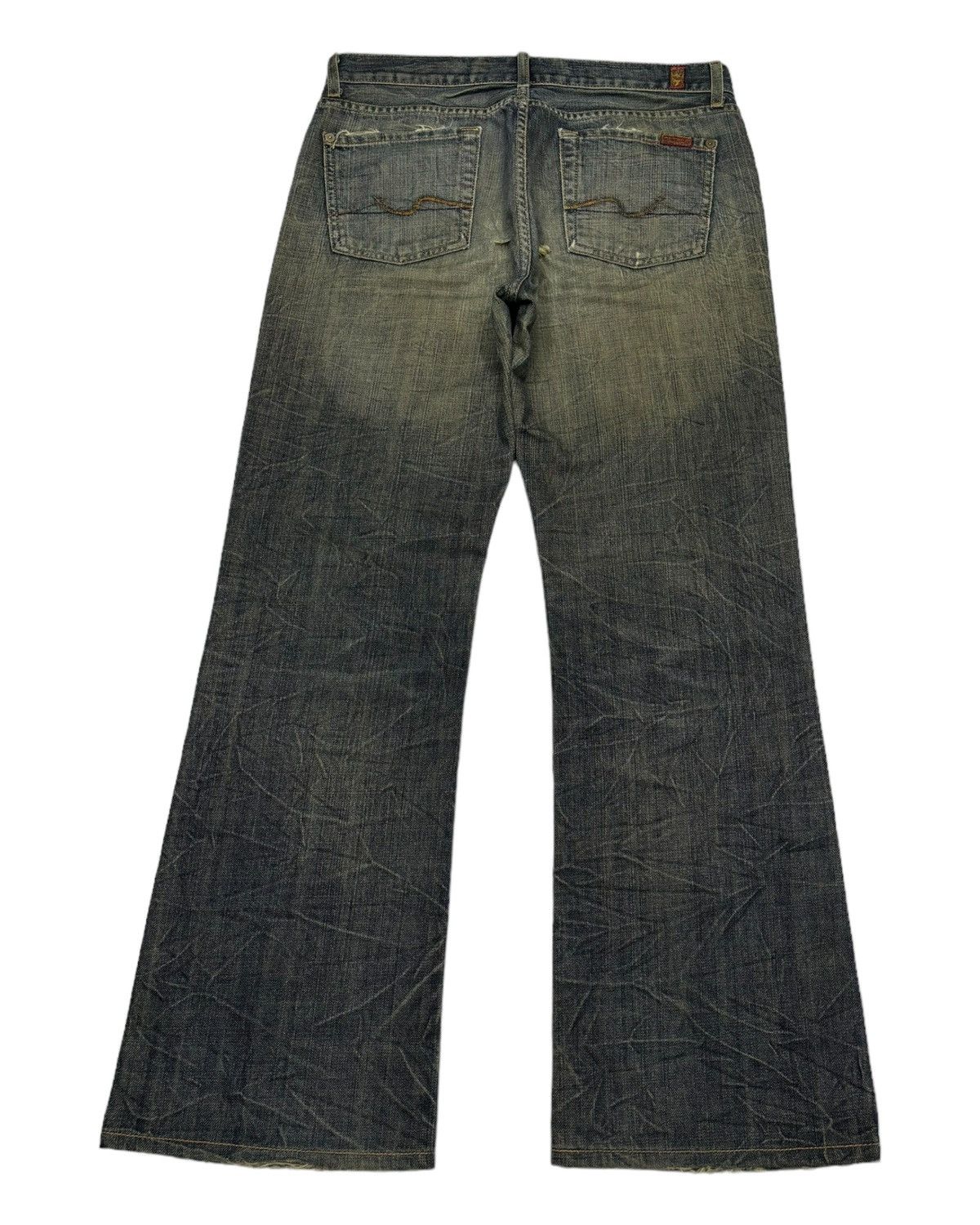 14th Addiction FLARE🔥RUSTY MUD WASH FLARE JEANS 7 FOR ALL MANKIND DENIM Size US 31 - 2 Thumbnail