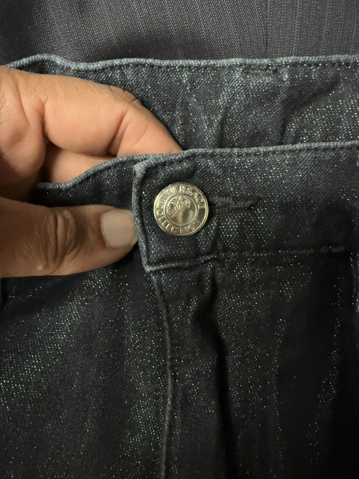 Versace Versace Collection Slim Fit Dark Wash Blue Denim 32 Size US 32 / EU 48 - 5 Thumbnail