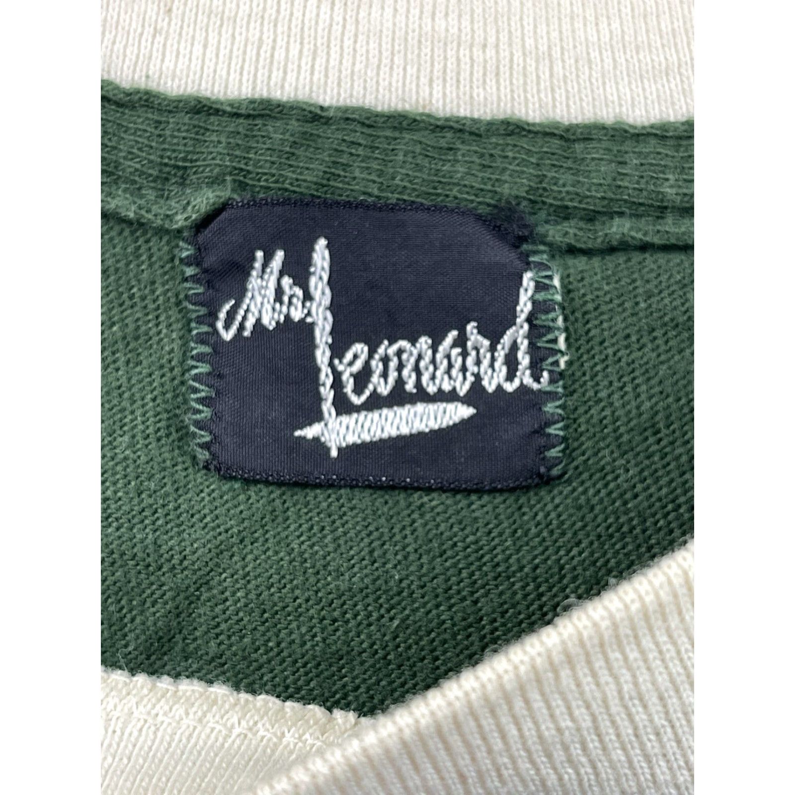 Vintage VINTAGE Mr. Leonard Woodstock T Shirt Green 1960s Unisex Adult Short Sleeve S/M Graphic Tee 1960s Jimi Hendrix Grateful Dead Neil Young Mens Womens Size US S / EU 44-46 / 1 - 5 Thumbnail