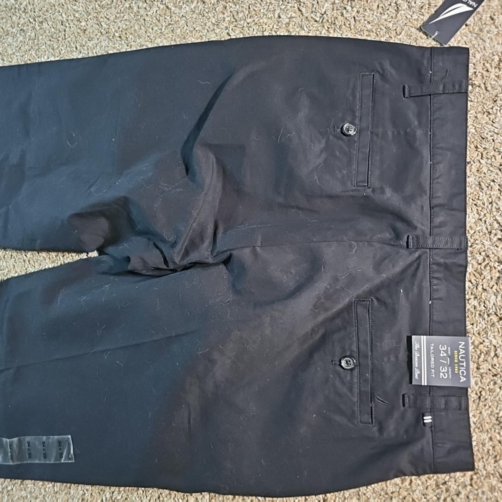 Nautica Nautica 34/32 Tailored Fit Black Beacon Pants NWT Size US 34 / EU 50 - 7 Thumbnail