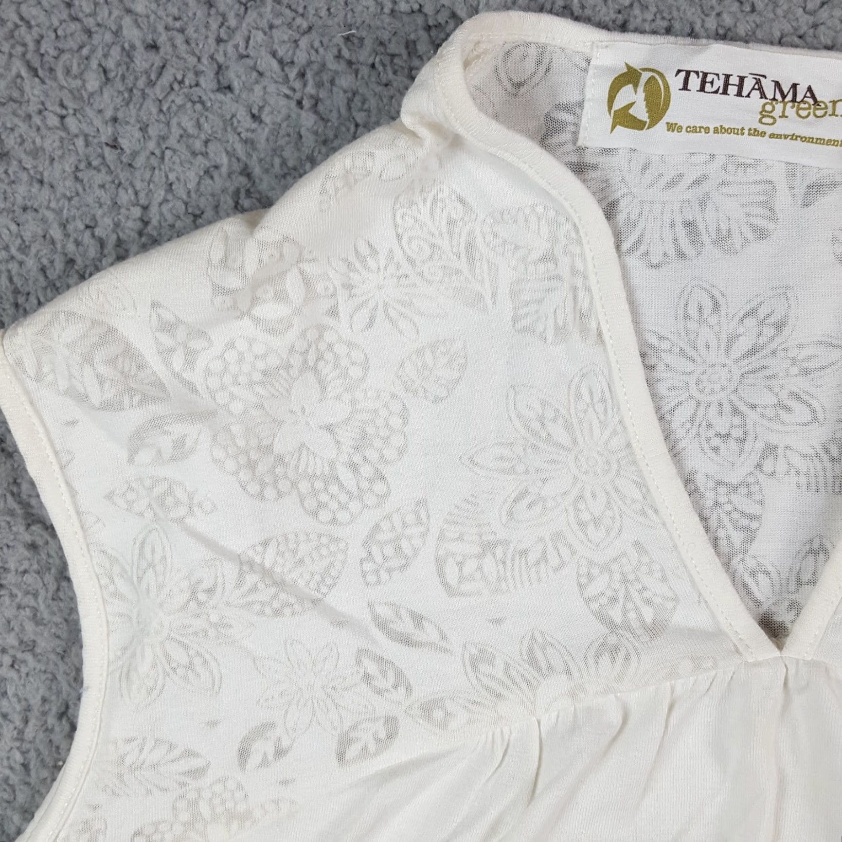 Vintage VINTAGE Tehama Women's Tank Top Sleeveless Polo Shirt 90s Y2K Preppy White Lace Cotton Blend Size M / US 6-8 / IT 42-44 - 3 Thumbnail
