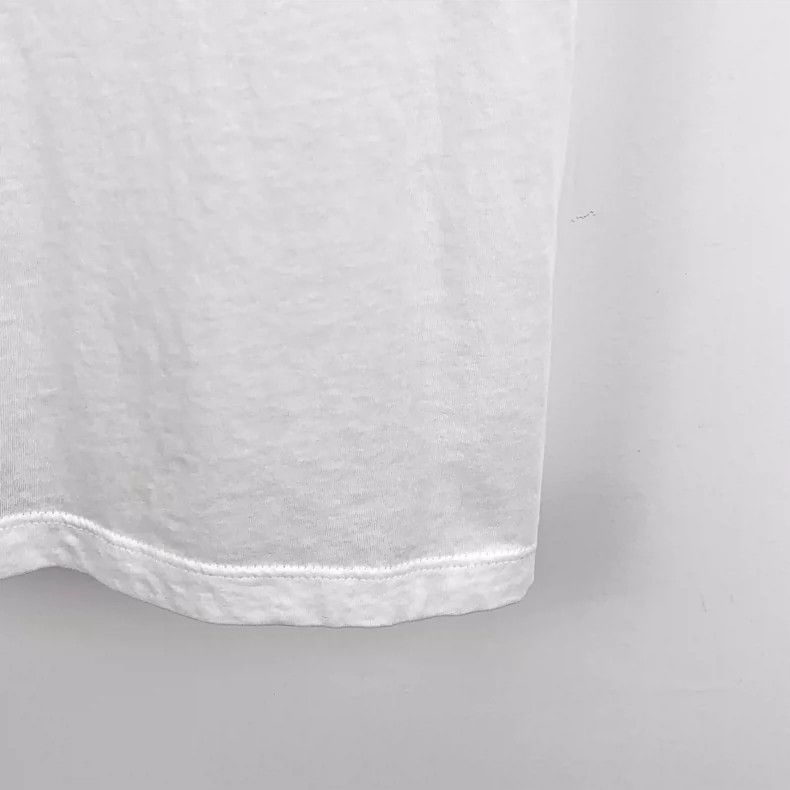 Saint Laurent Paris Saint Laurent White Letter Print Cotton T-Shirt-2507 Size US XS / EU 42 / 0 - 2 Thumbnail
