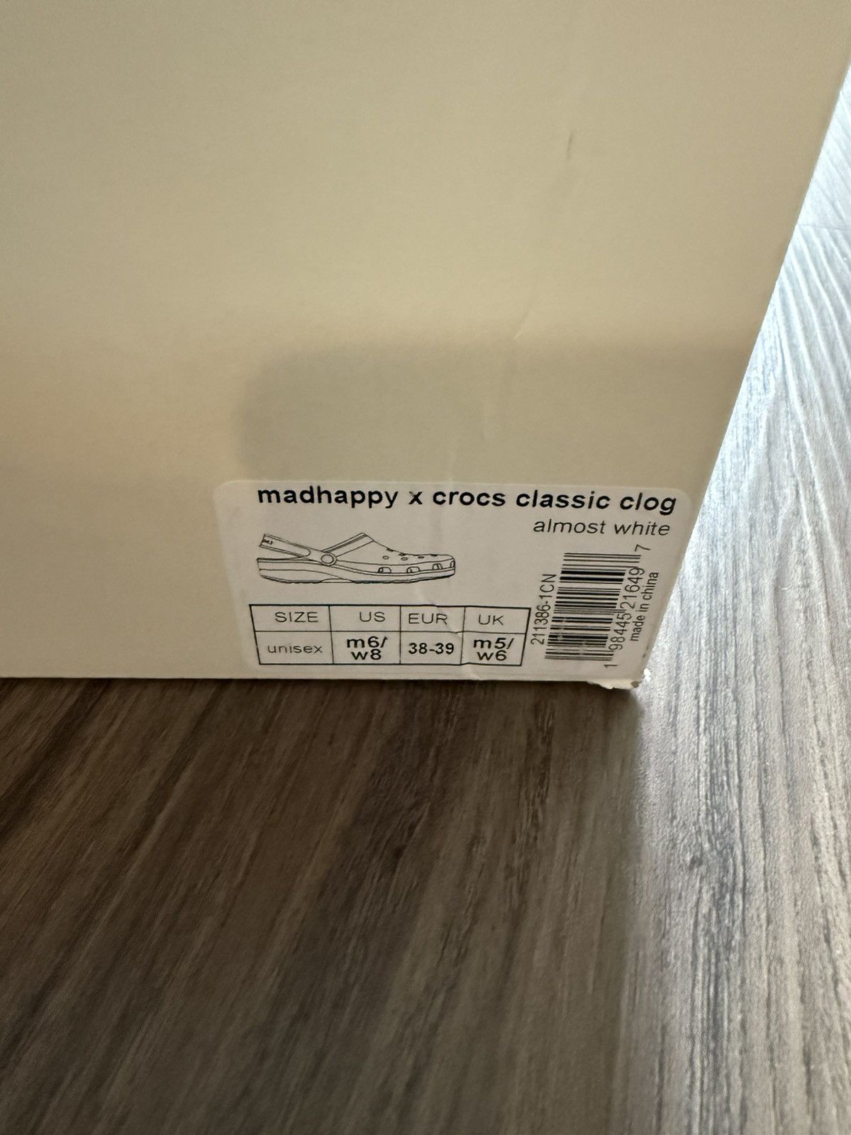 Crocs Madhappy x Crocs Classic Clog “Almost White” Size M6 / W8 Size US 8 / IT 38 - 2 Thumbnail