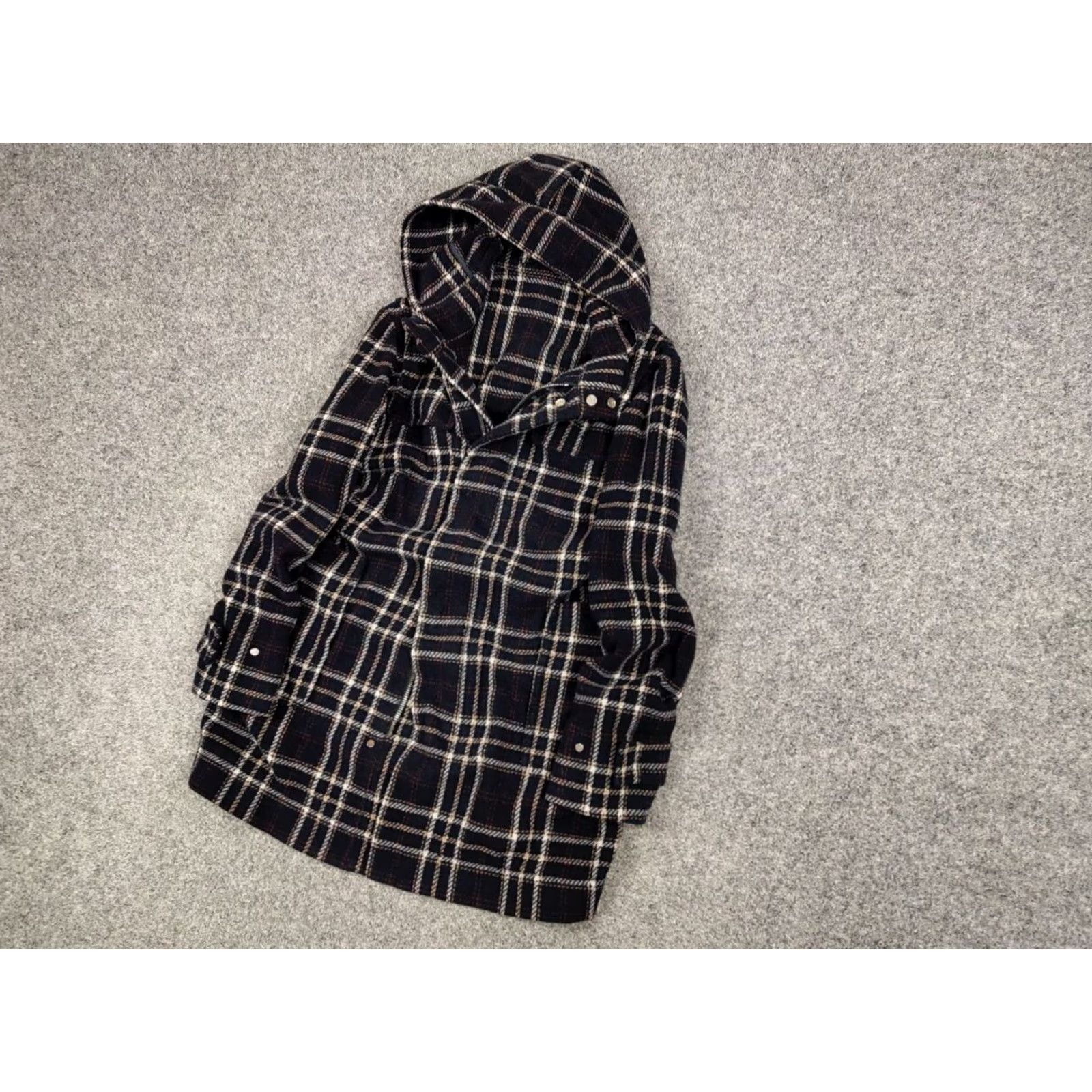 Paolo Pecora Paolo Pecora Design Duffle Checkered Coat Wool Jacket Dress Coat Size US S / EU 44-46 / 1 - 3 Thumbnail