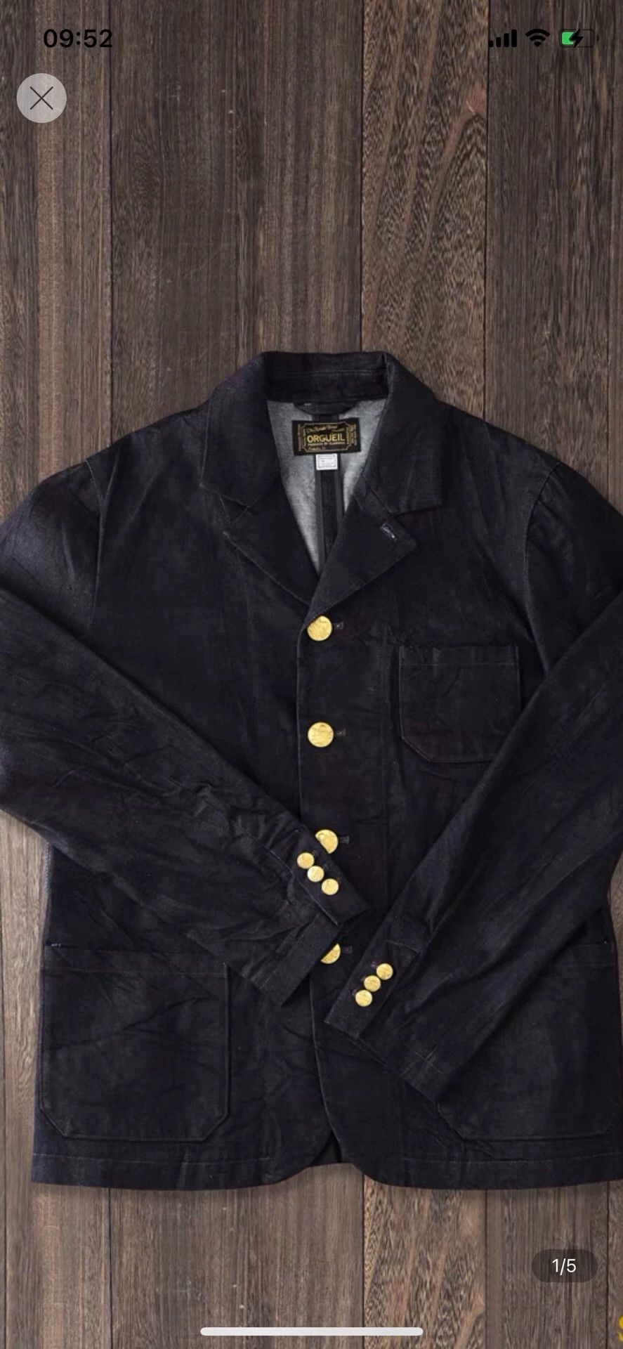 Orgueil Orgueil 99 New Indigo Denim Snowflake Blouson Size US XXS / EU 40 - 1 Thumbnail